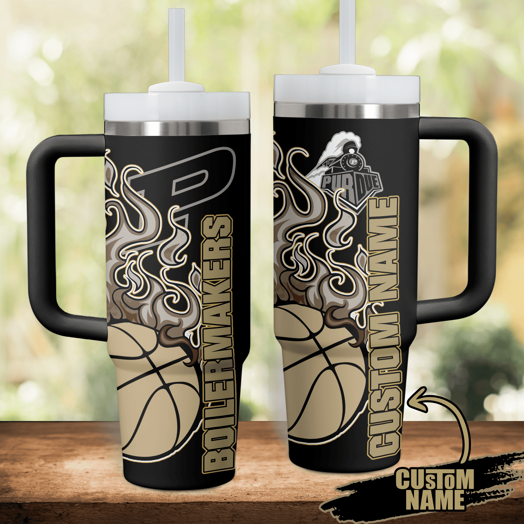 Purdue Boilermakers NCAA Custom Stanley Cup 40 oz 30 oz Tumbler With Handle