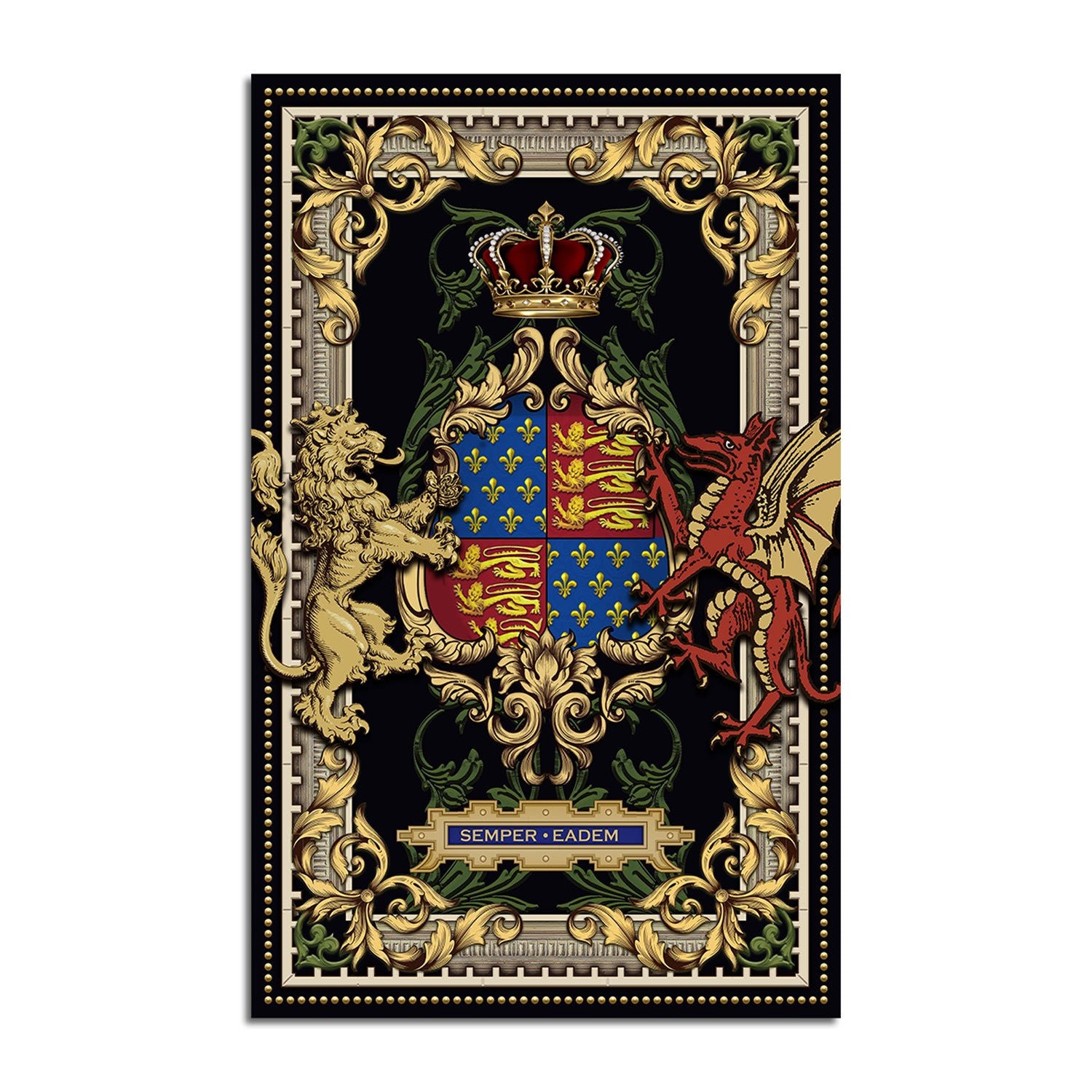 Queen Elizabeth I Coat of Arms Rug - Stormmerch Exclusive
