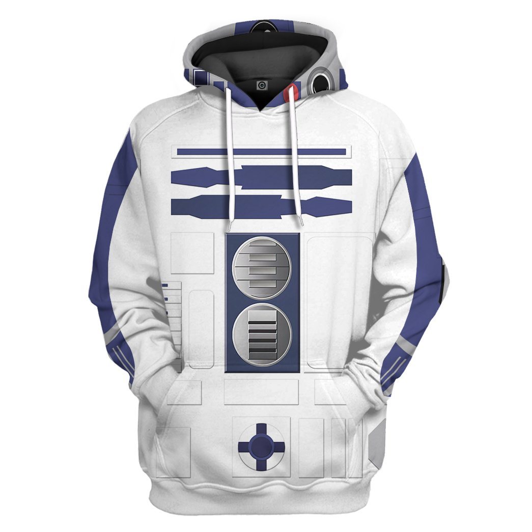 R2D2 Cosplay Costume Hoodie Sweatshirt T-Shirt Sweatpants Tracksuit - Stormmerch Exclusive