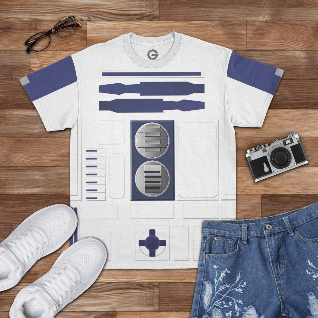 R2D2 Cosplay Costume Hoodie Sweatshirt T-Shirt Sweatpants Tracksuit - Stormmerch Exclusive