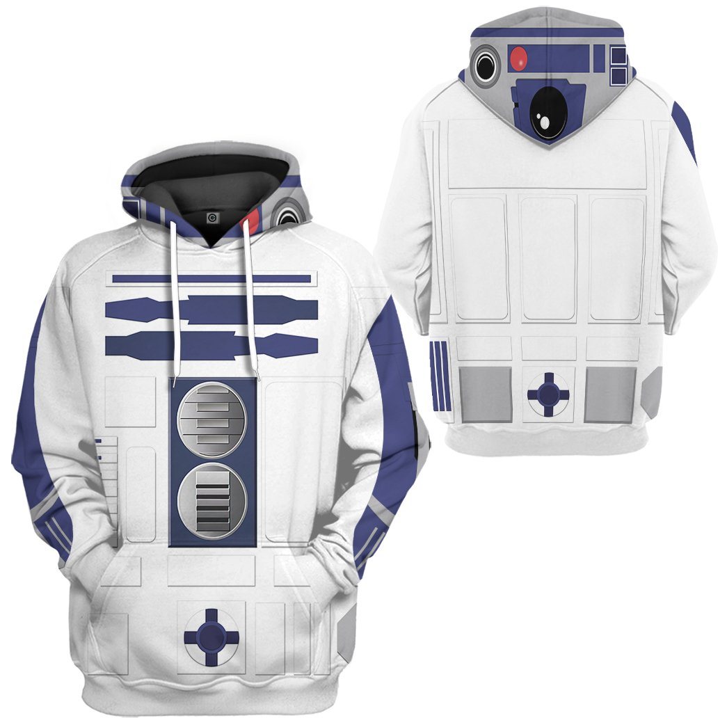 R2D2 Cosplay Costume Hoodie Sweatshirt T-Shirt Sweatpants Tracksuit - Stormmerch Exclusive
