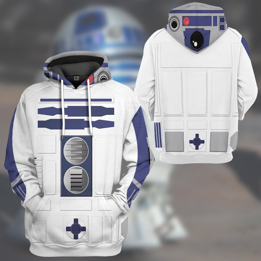 R2D2 Cosplay Costume Hoodie Sweatshirt T-Shirt Sweatpants Tracksuit - Stormmerch Exclusive