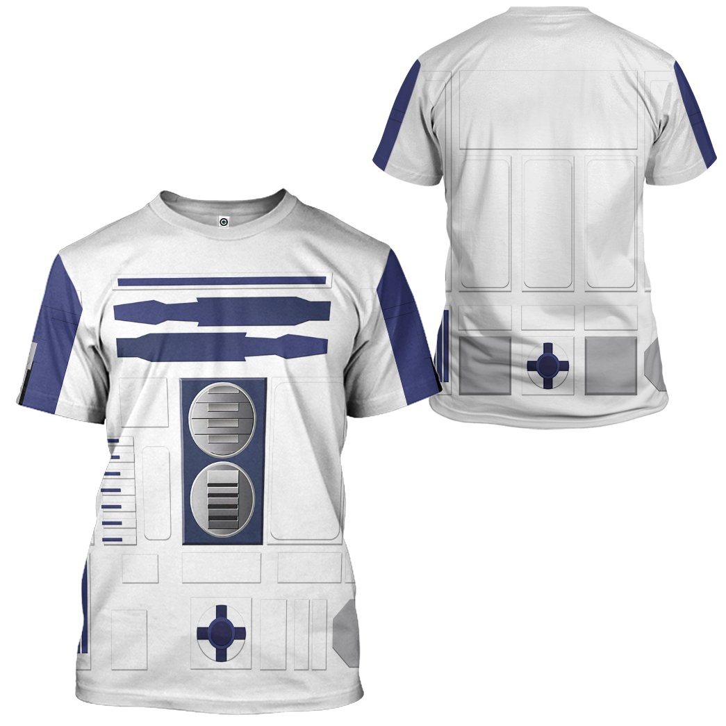 R2D2 Cosplay Costume Hoodie Sweatshirt T-Shirt Sweatpants Tracksuit - Stormmerch Exclusive