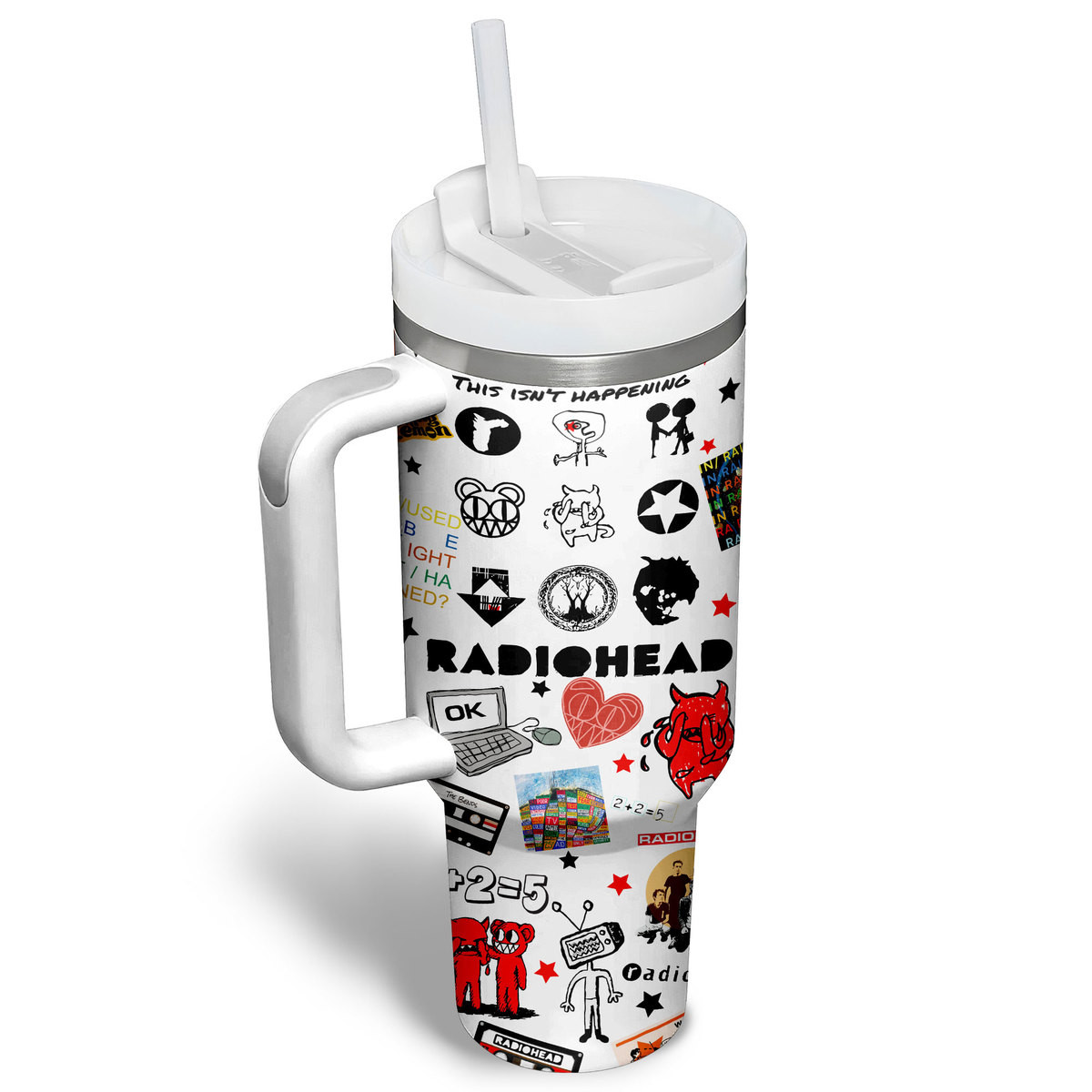 Radiohead Music Custom Stanley Cup 40 oz 30 oz Tumbler With Handle