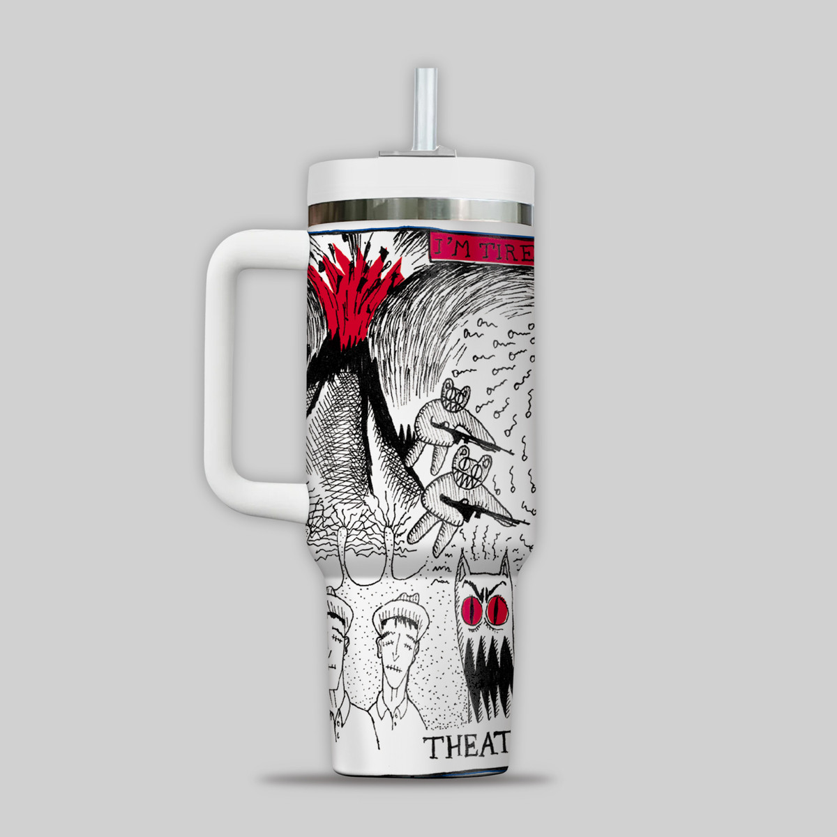 Radiohead Music Custom Stanley Cup 40 oz 30 oz Tumbler With Handle