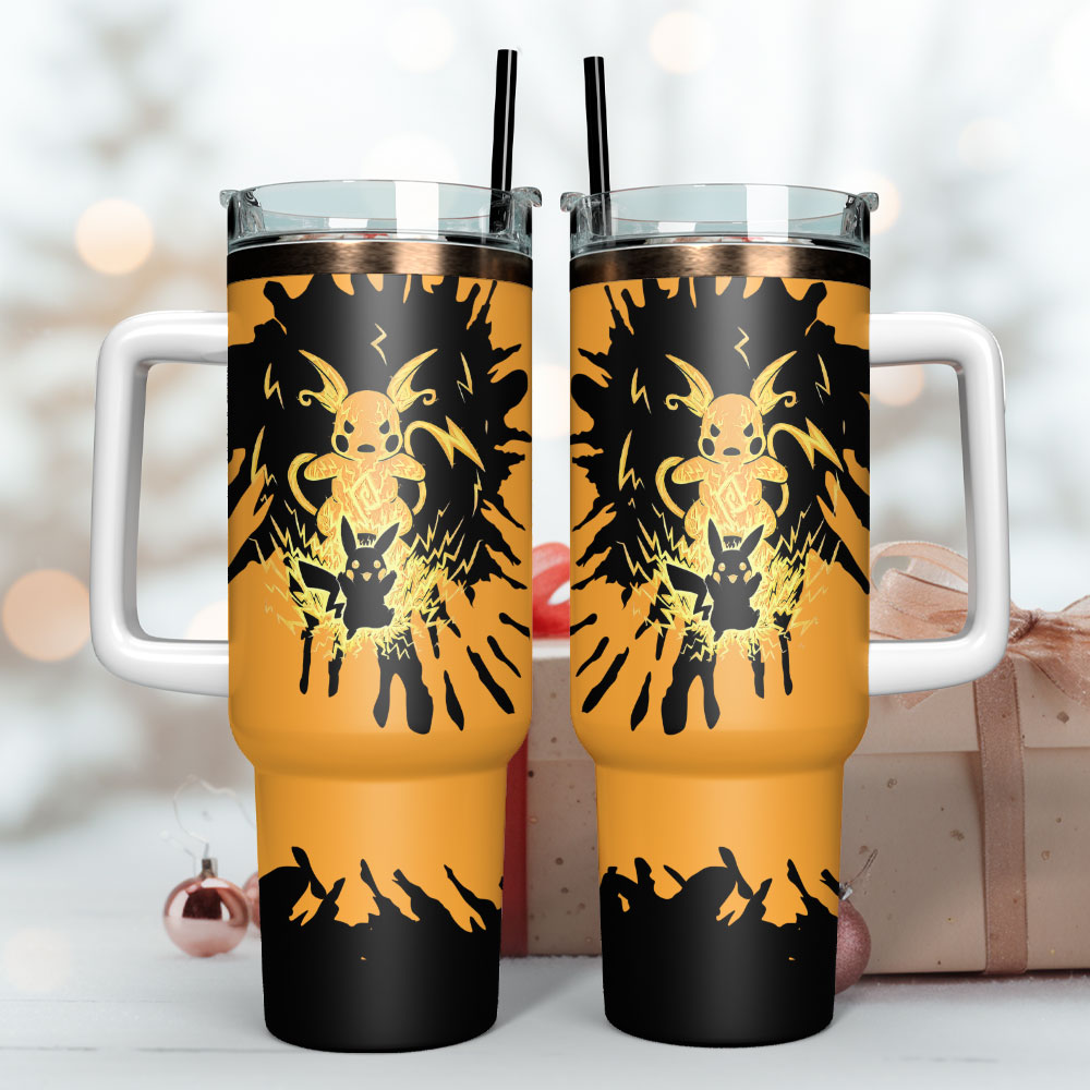 Raichu Pokemon Anime Custom Stanley Cup 40 oz 30 oz Tumbler With Handle