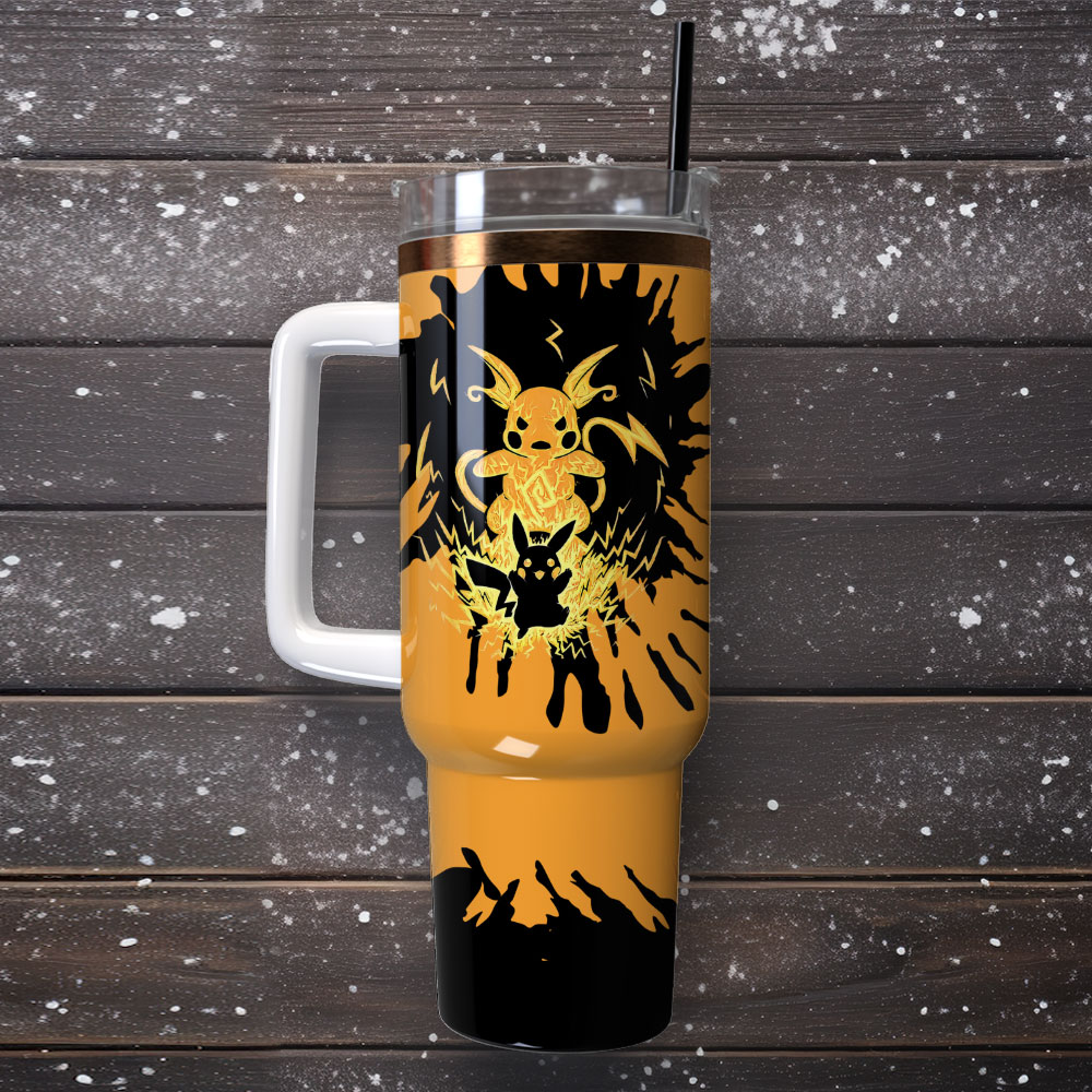 Raichu Pokemon Anime Custom Stanley Cup 40 oz 30 oz Tumbler With Handle