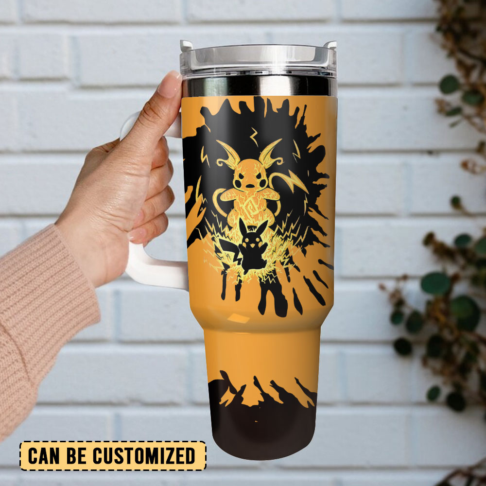 Raichu Pokemon Anime Custom Stanley Cup 40 oz 30 oz Tumbler With Handle