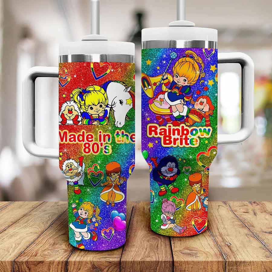 Rainbow Brite Cartoon Custom Stanley Cup 40 oz 30 oz Tumbler With Handle