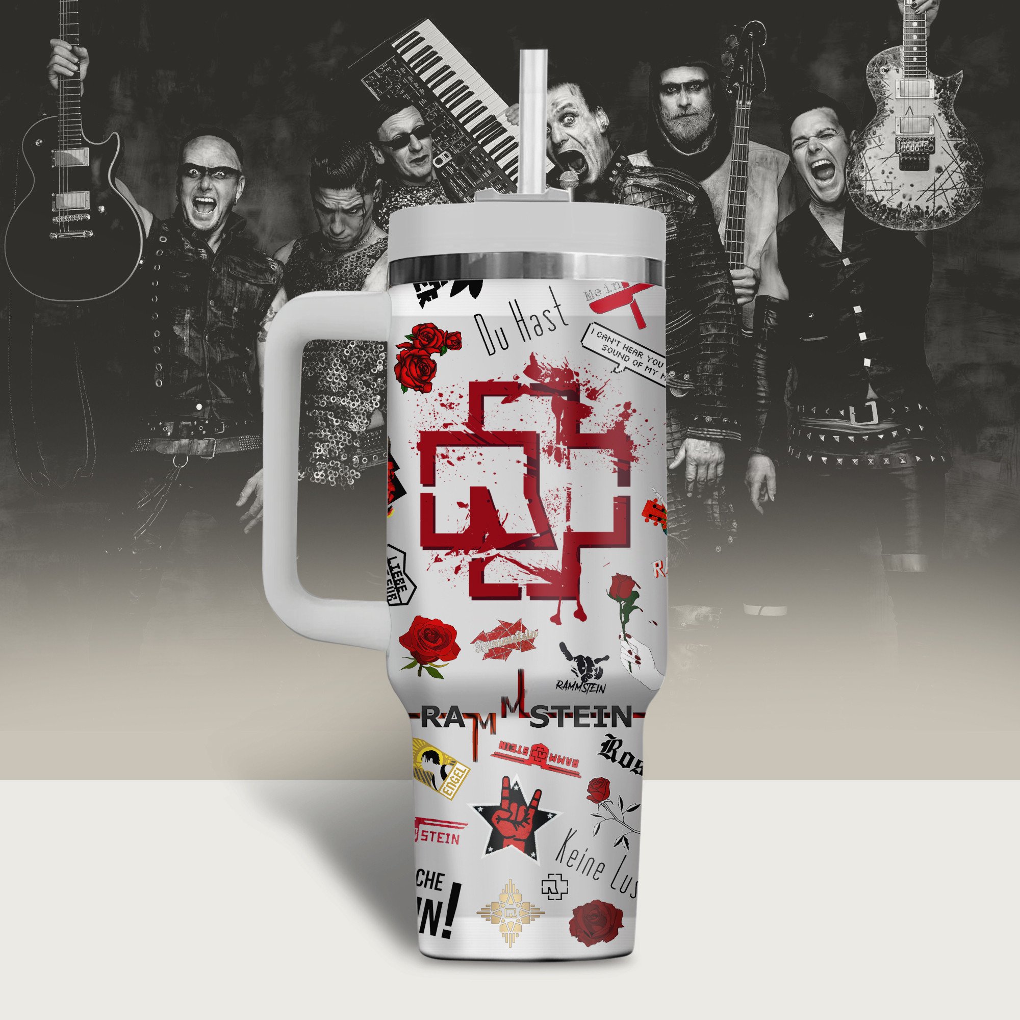 Rammstein Music Custom Stanley Cup 40 oz 30 oz Tumbler With Handle