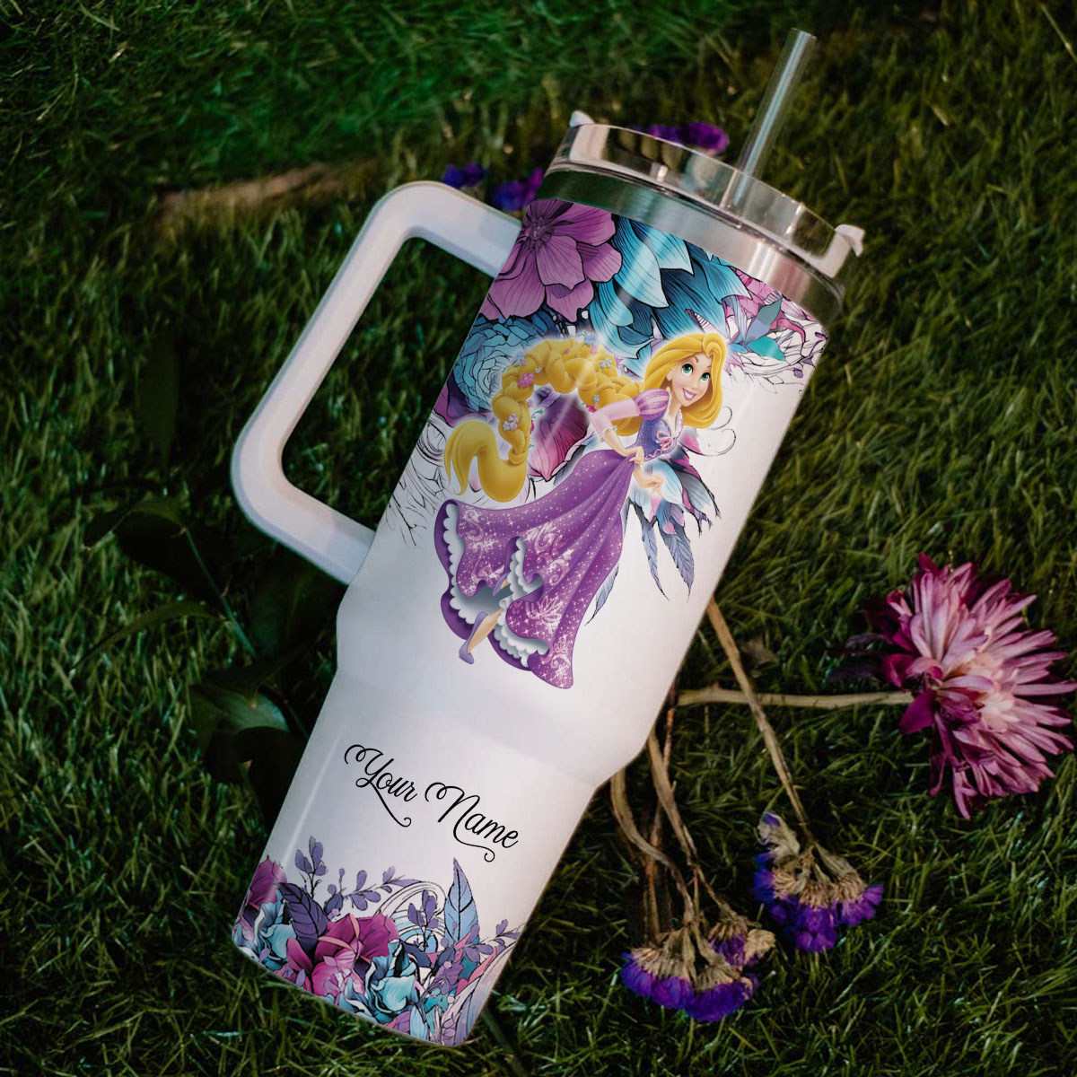 Rapunzel Disney Princess Cartoon Custom Stanley Cup 40 oz 30 oz Tumbler With Handle
