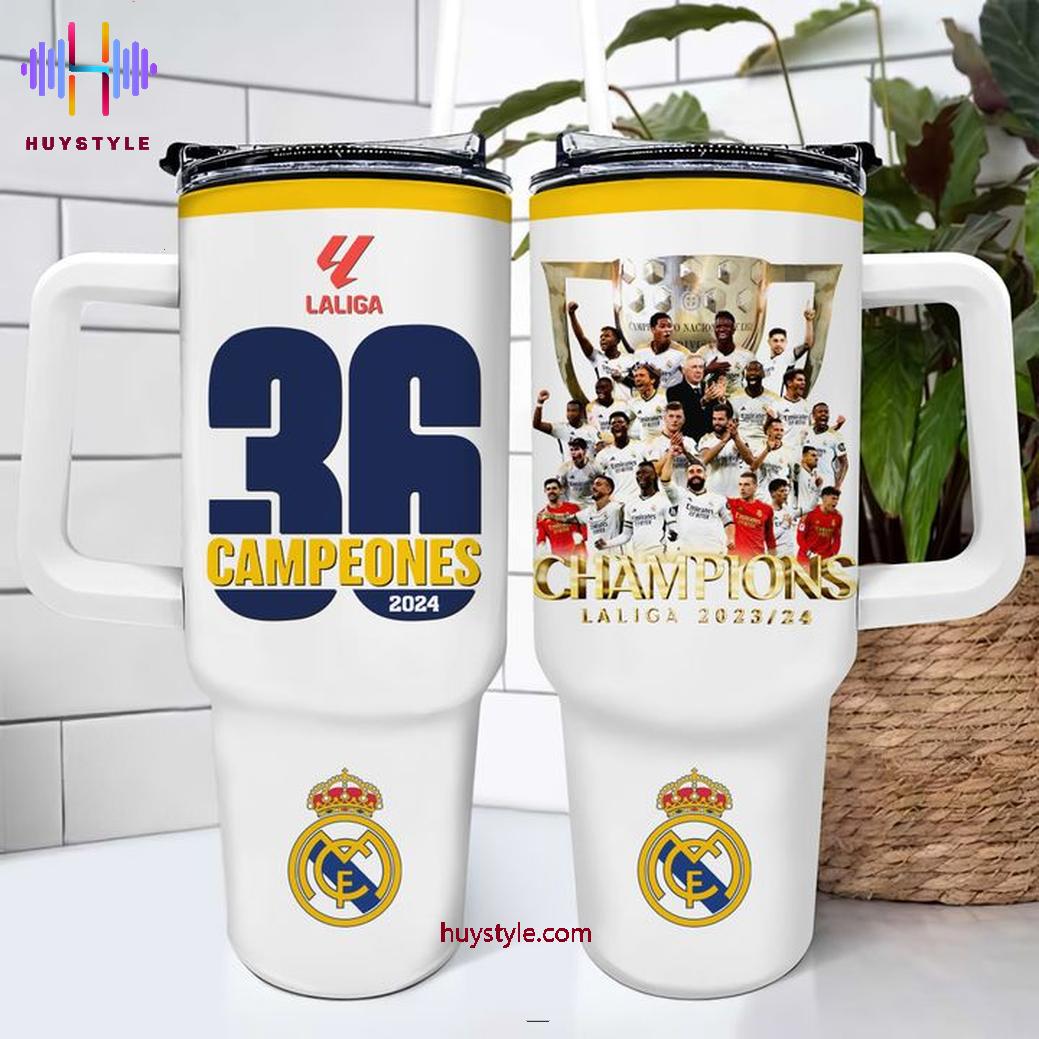 Real Madrid Campeones 2024 Custom Stanley Cup 40 oz 30 oz Tumbler With Handle