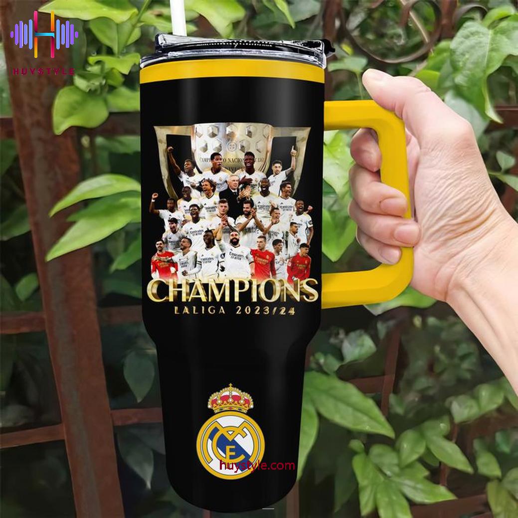 Real Madrid Champions Custom Stanley Cup 40 oz 30 oz Tumbler With Handle