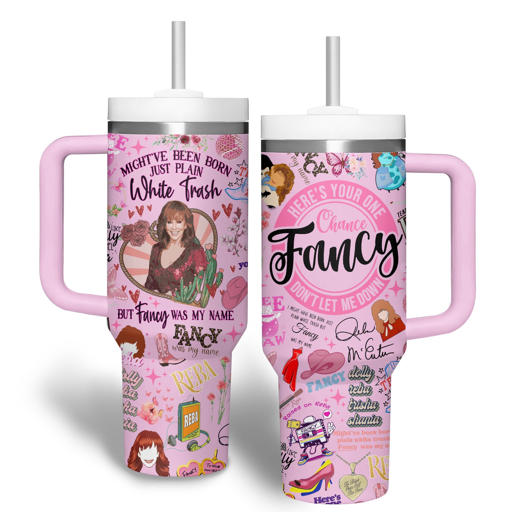 Reba McEntire Music Custom Stanley Cup 40 oz 30 oz Tumbler With Handle