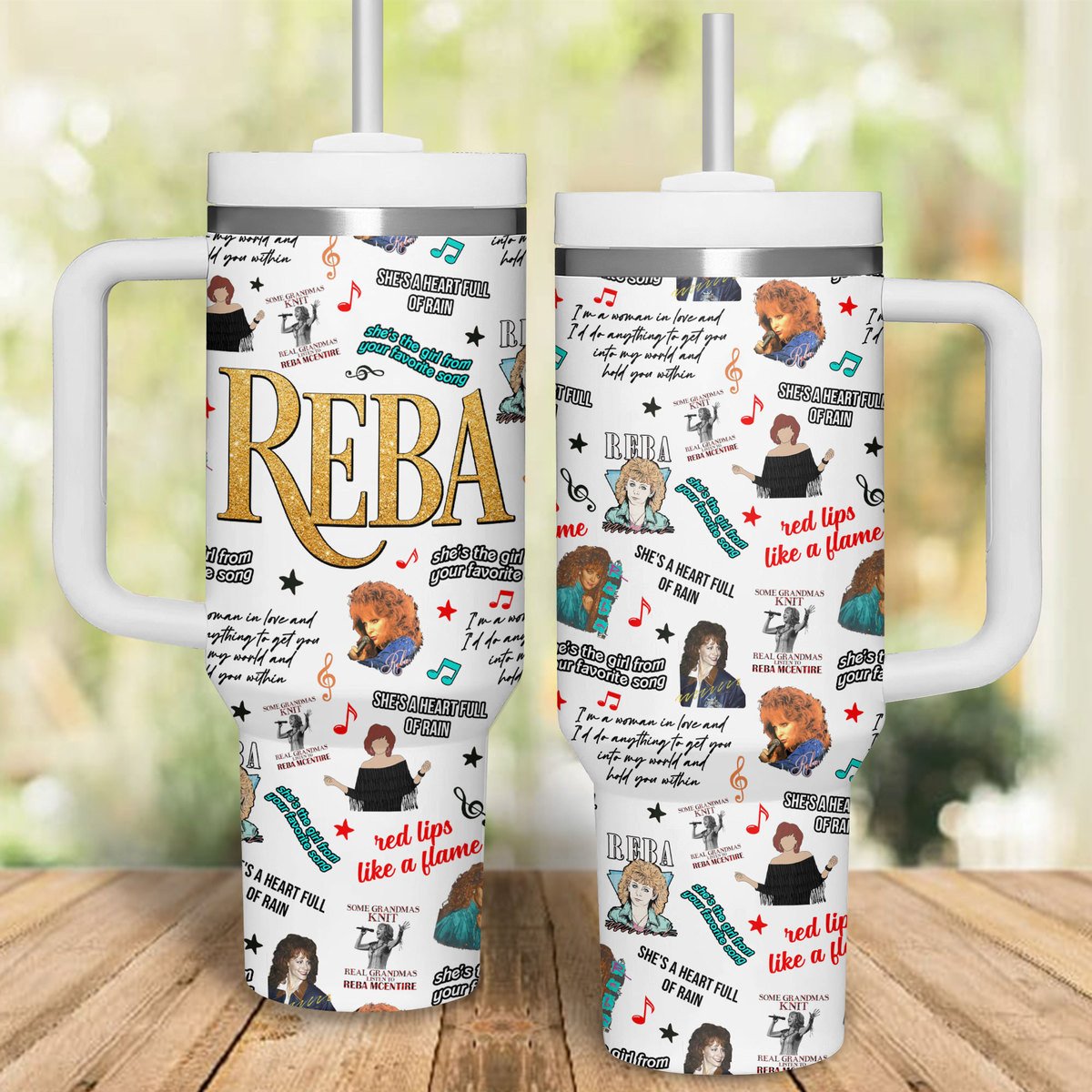 Reba McEntire Music Custom Stanley Cup 40 oz 30 oz Tumbler With Handle