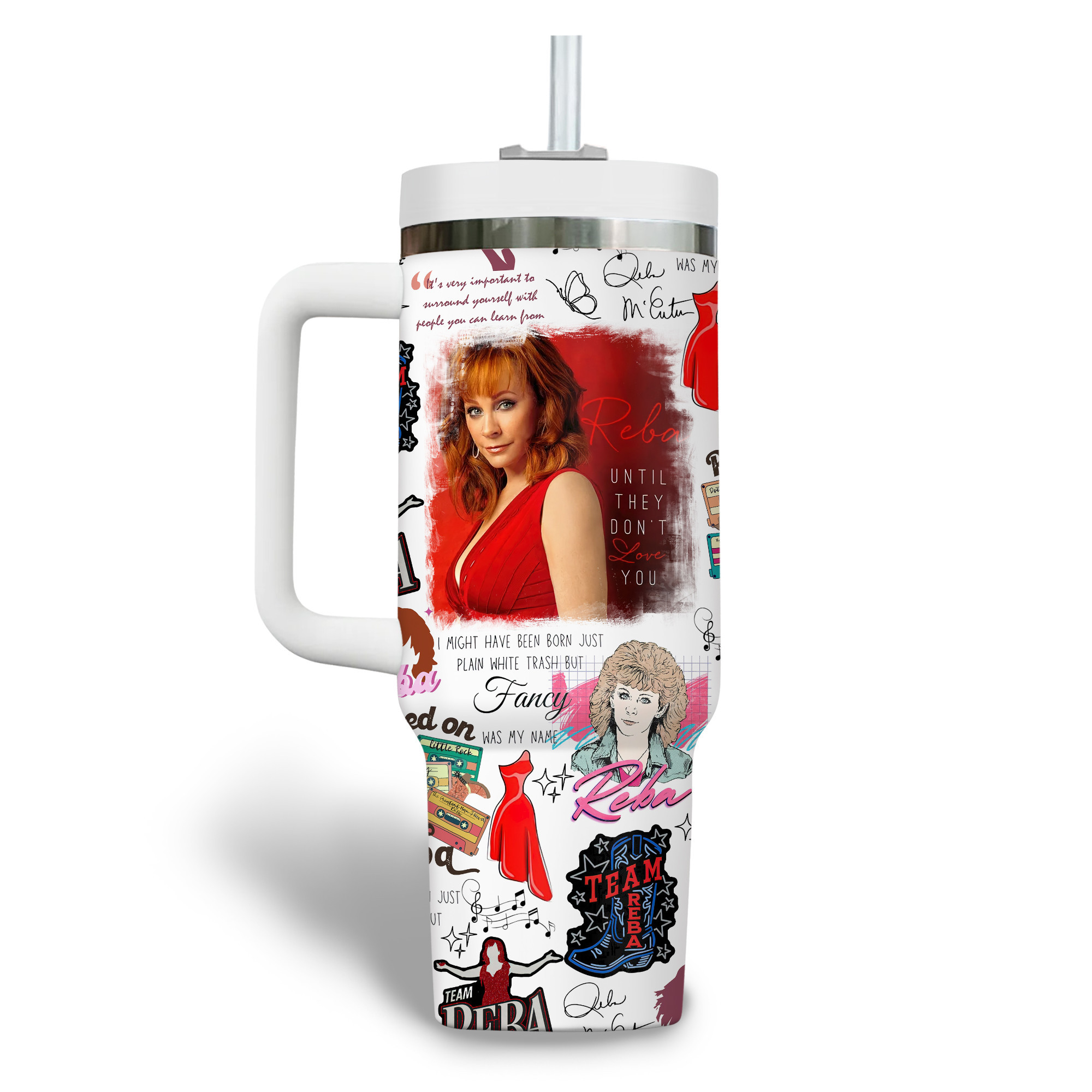 Reba McEntire Music Custom Stanley Cup 40 oz 30 oz Tumbler With Handle