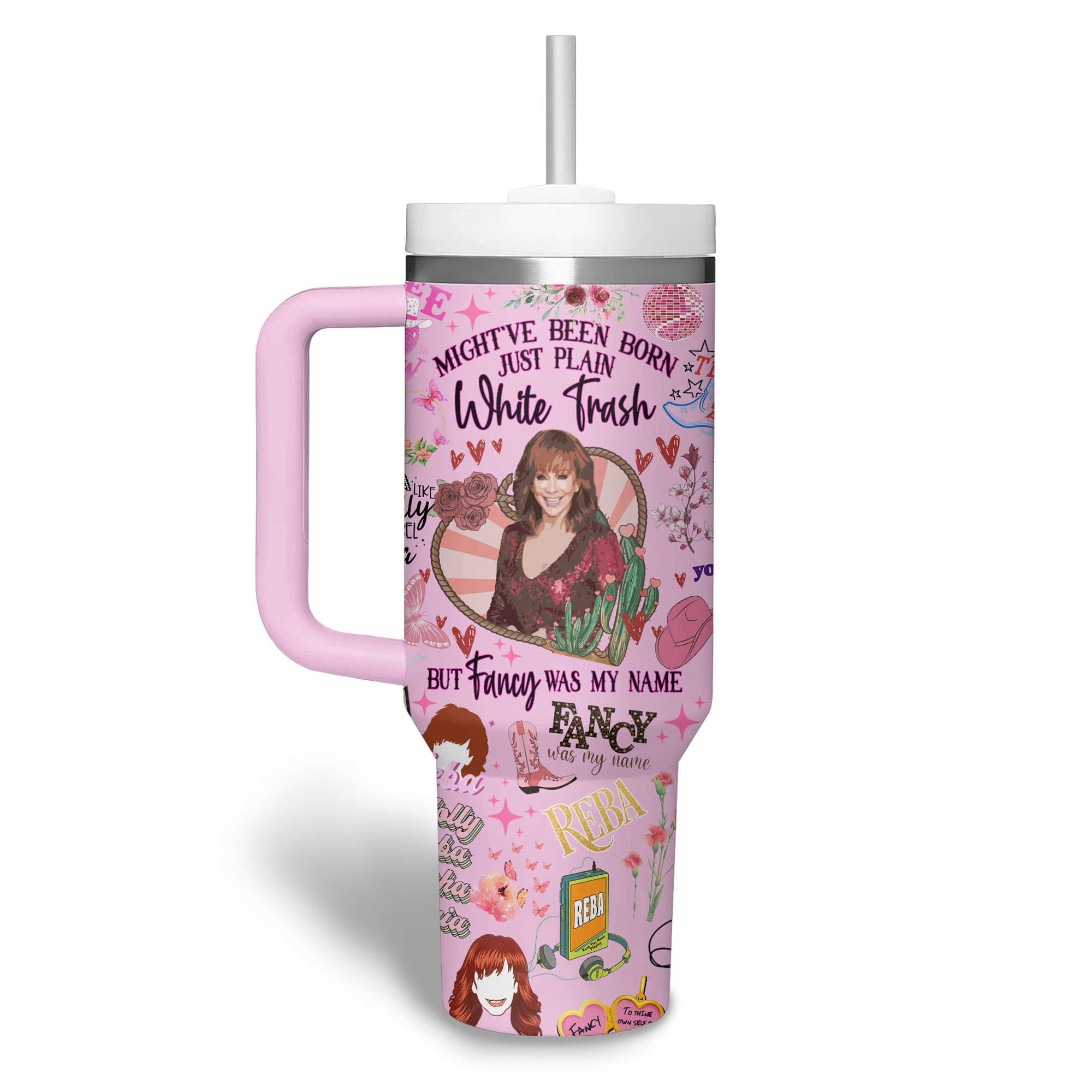 Reba McEntire Music Custom Stanley Cup 40 oz 30 oz Tumbler With Handle