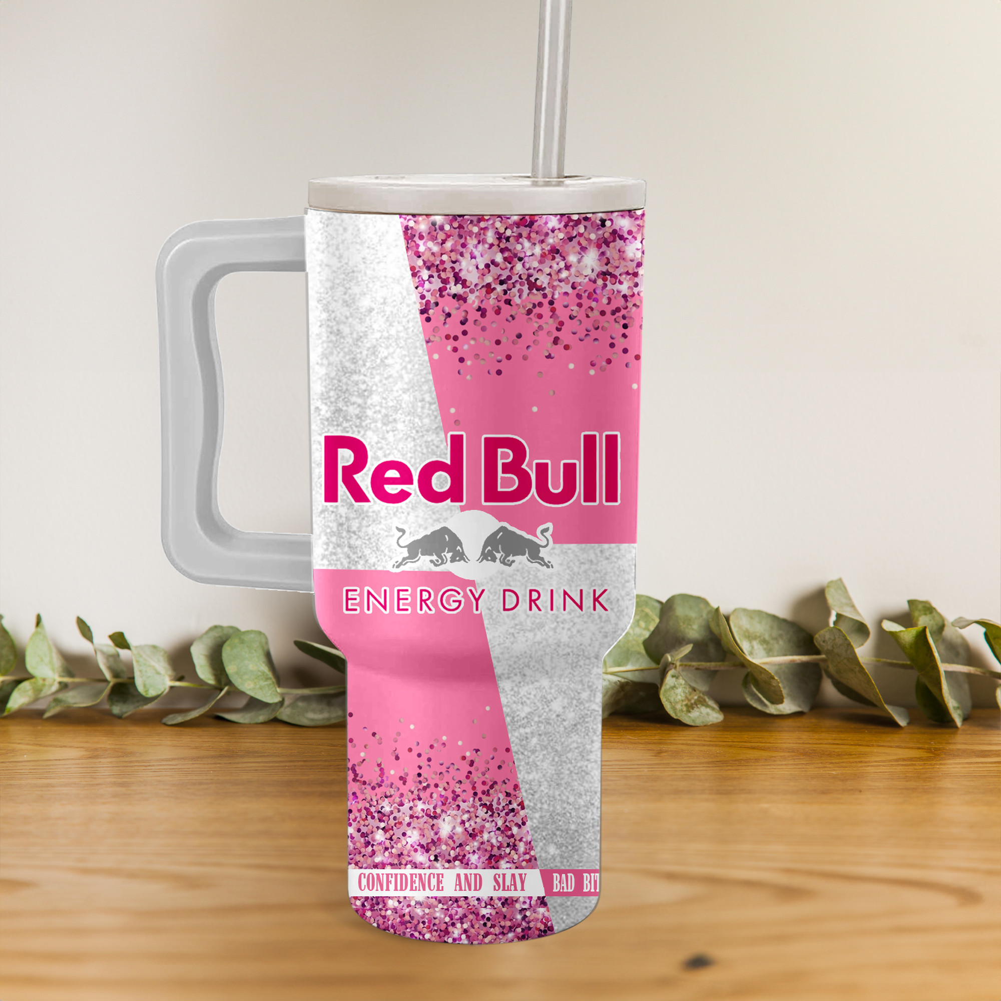 Red Bull Energy Drink Custom Stanley Cup 40 oz 30 oz Tumbler With Handle