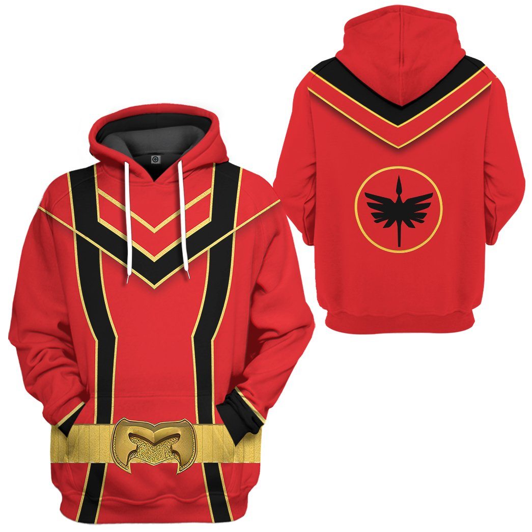 Red Power Rangers Mystic Force Costume Hoodie Sweatshirt T-Shirt Sweatpants Tracksuit - Stormmerch Exclusive