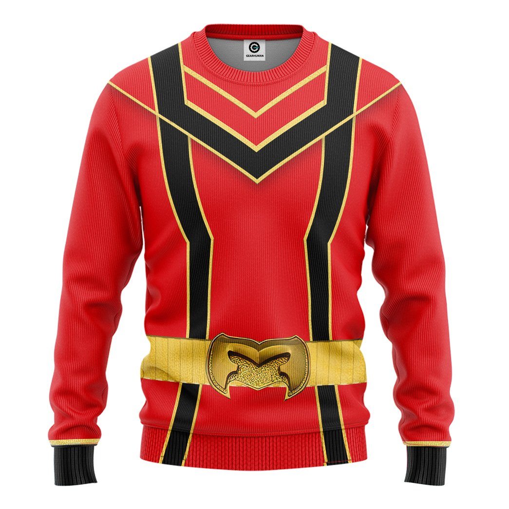 Red Power Rangers Mystic Force Costume Hoodie Sweatshirt T-Shirt Sweatpants Tracksuit - Stormmerch Exclusive