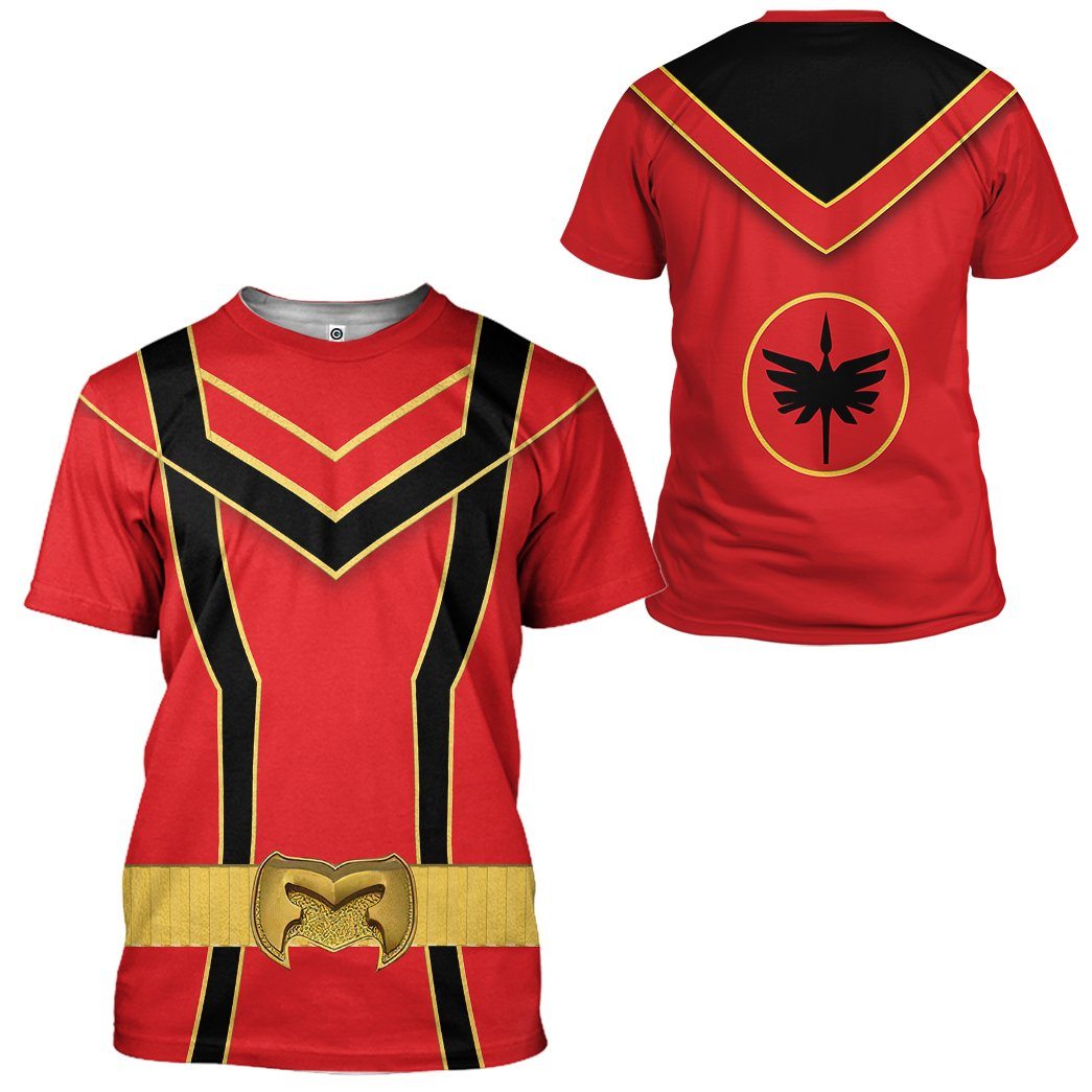 Red Power Rangers Mystic Force Costume Hoodie Sweatshirt T-Shirt Sweatpants Tracksuit - Stormmerch Exclusive