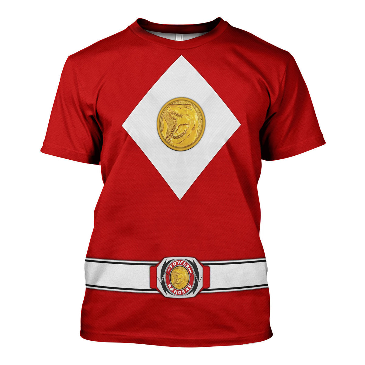 Red Ranger Mighty Morphin The Movie (1995) Hoodies Sweatshirt T-shirt Hawaiian - Stormmerch Exclusive