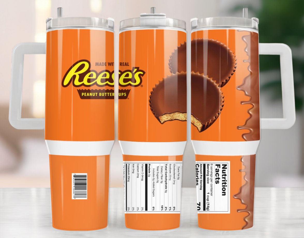 Reese's Peanut Butter Cups Milk Chocolate Custom Stanley Cup 40 oz 30 oz Tumbler With Handle