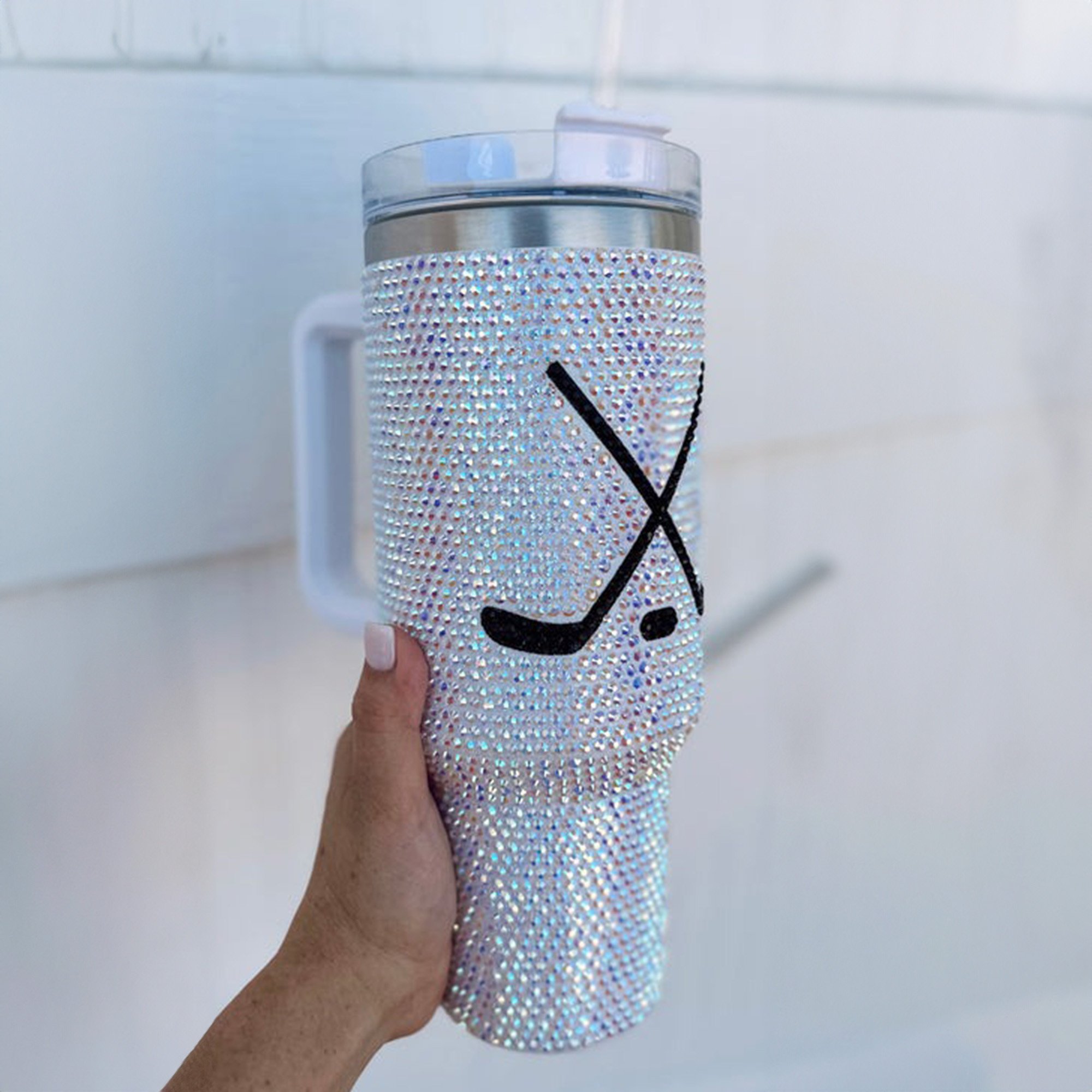 Rhinestone Bling Hockey NHL Custom Stanley Cup 40 oz 30 oz Tumbler With Handle