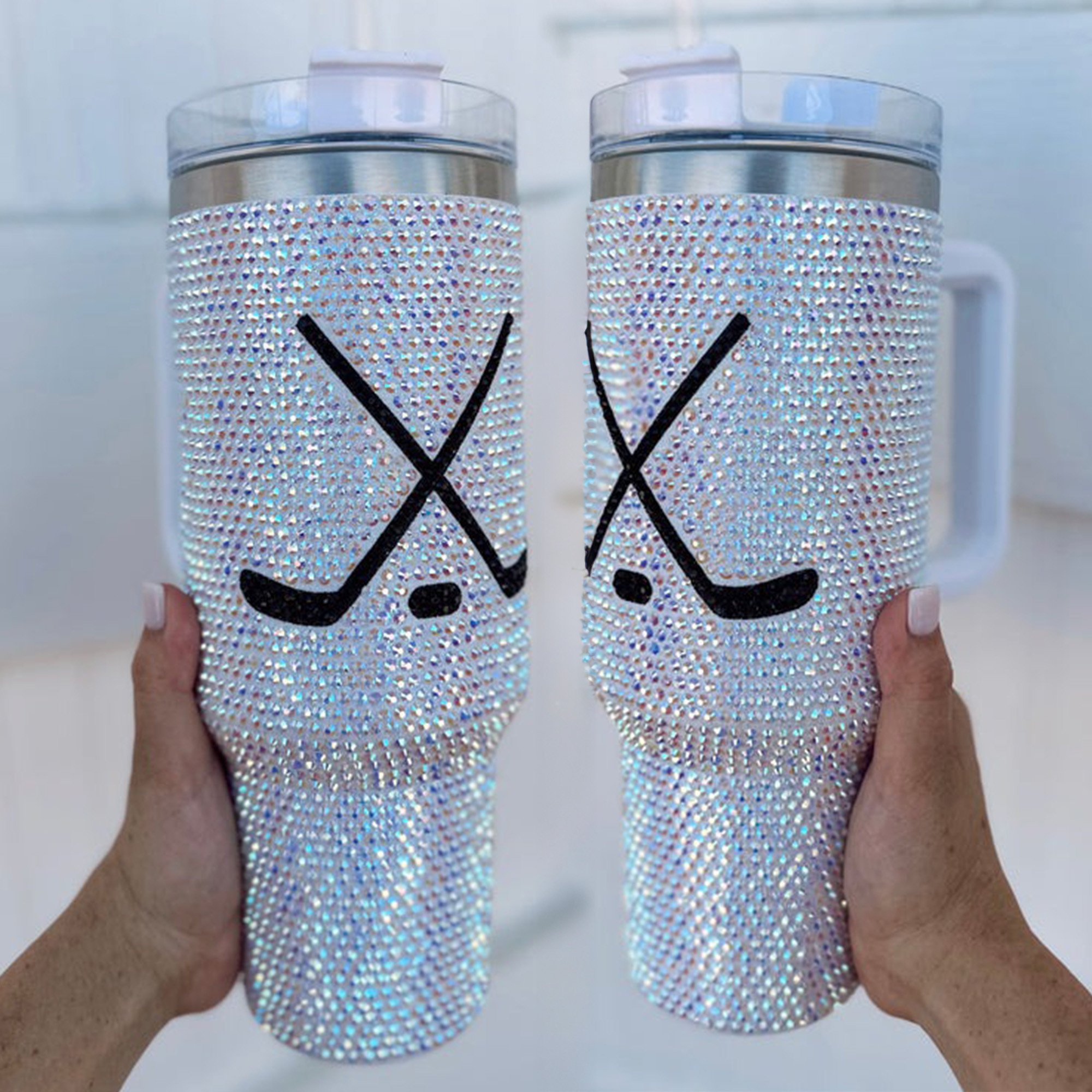 Rhinestone Bling Hockey NHL Custom Stanley Cup 40 oz 30 oz Tumbler With Handle