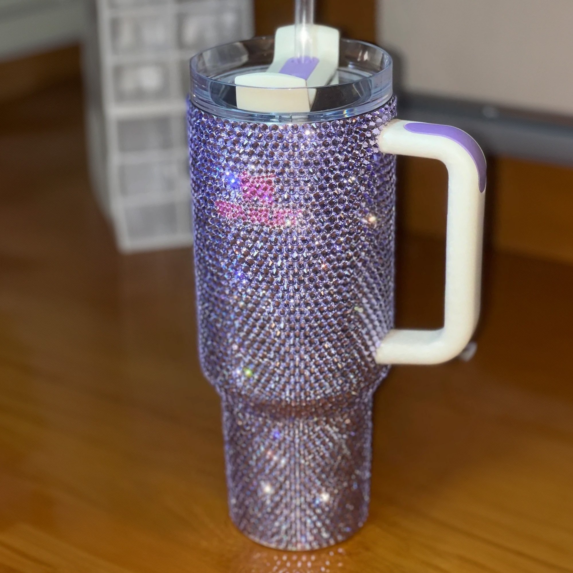 Rhinestone Bling Stitch Angel Cartoon Custom Stanley Cup 40 oz 30 oz Tumbler With Handle