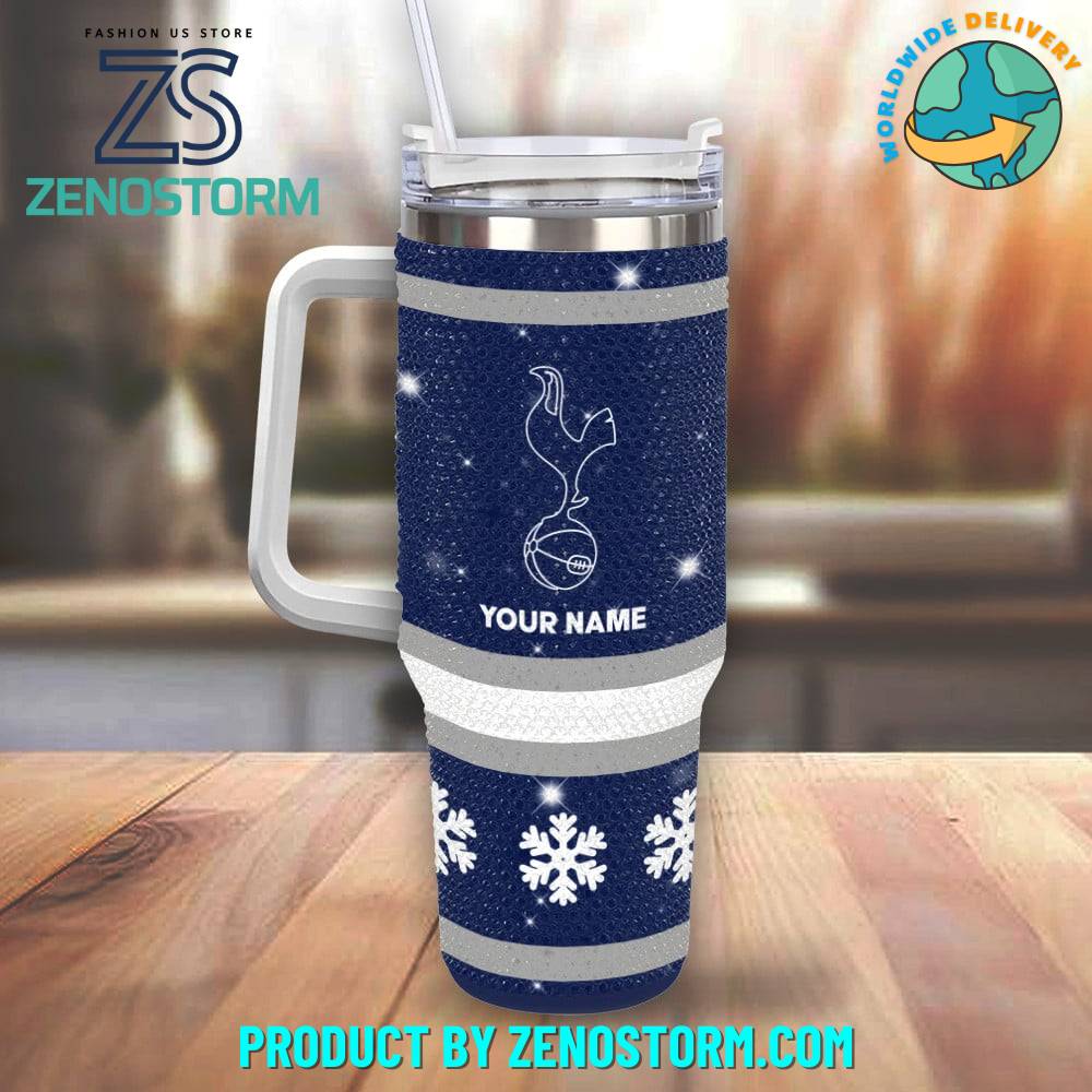 Rhinestone Bling Tottenham Hotspur EPL Custom Stanley Cup 40 oz 30 oz Tumbler With Handle