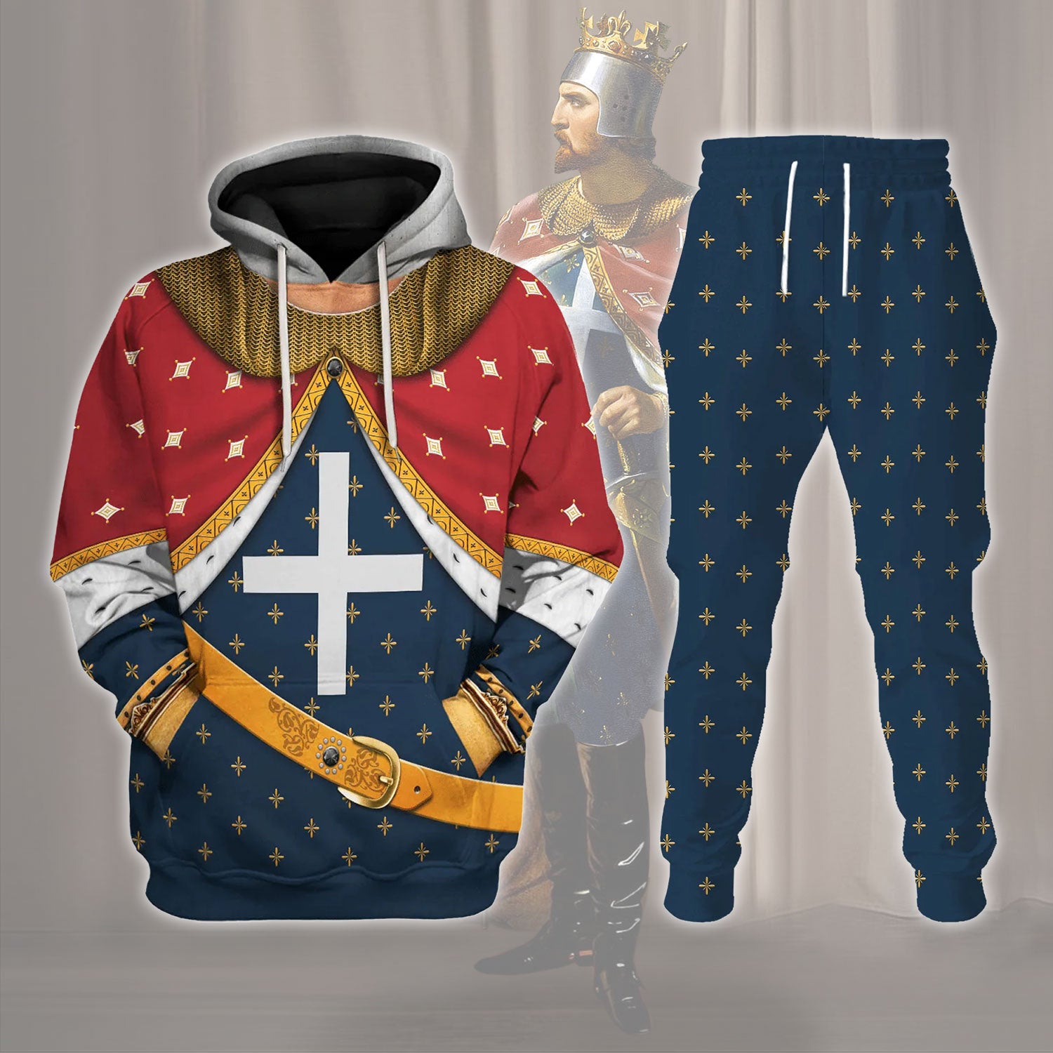 Richard I of England The Lionhearted Costume Hoodie Sweatshirt T-Shirt Sweatpants Tracksuit - Stormmerch Exclusive