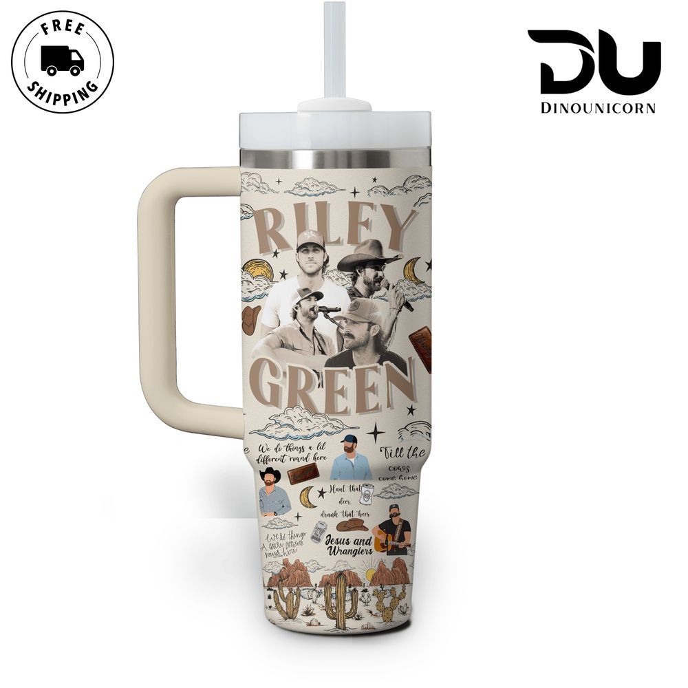 Riley Green Music Custom Stanley Cup 40 oz 30 oz Tumbler With Handle