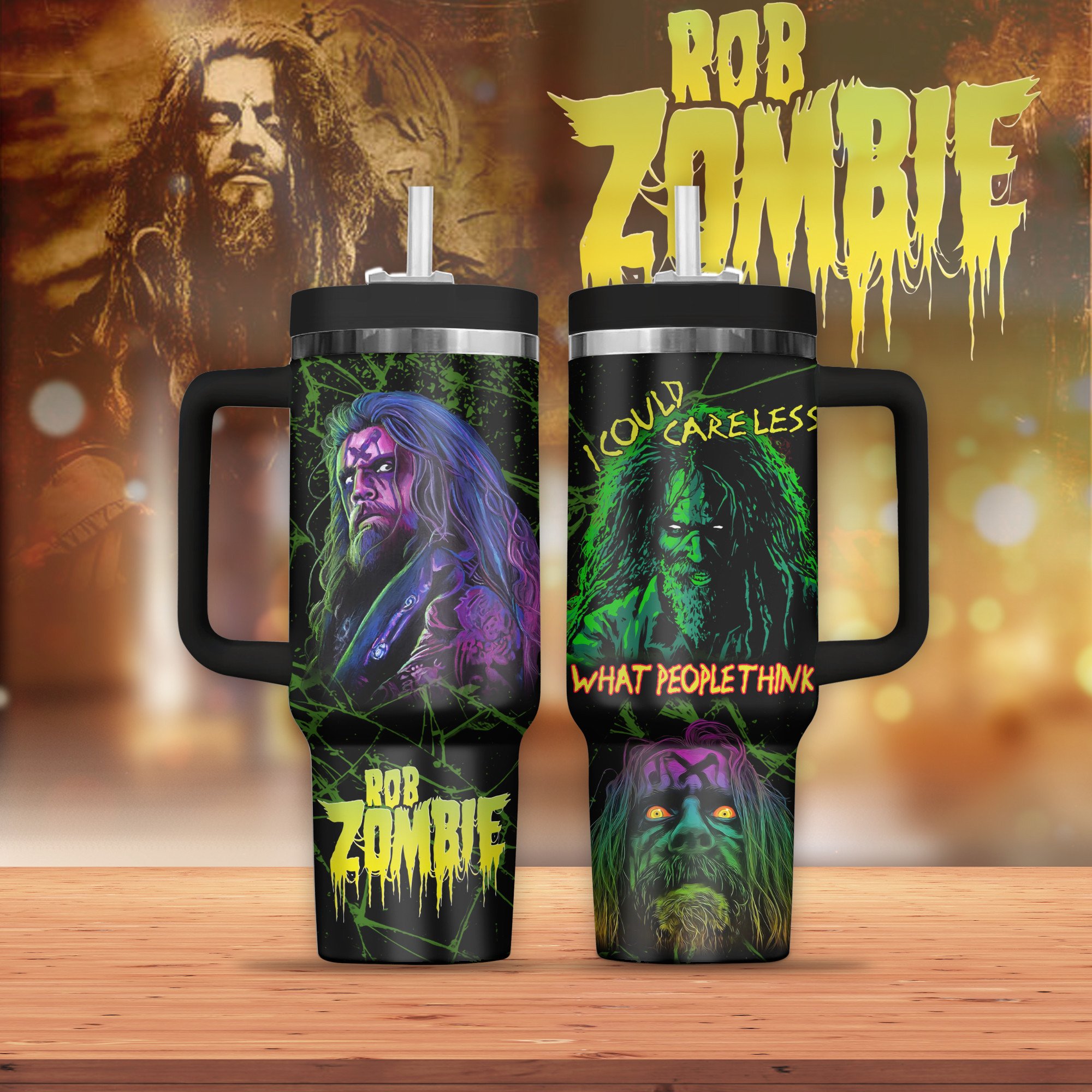 Rob Zombie Music Custom Stanley Cup 40 oz 30 oz Tumbler With Handle