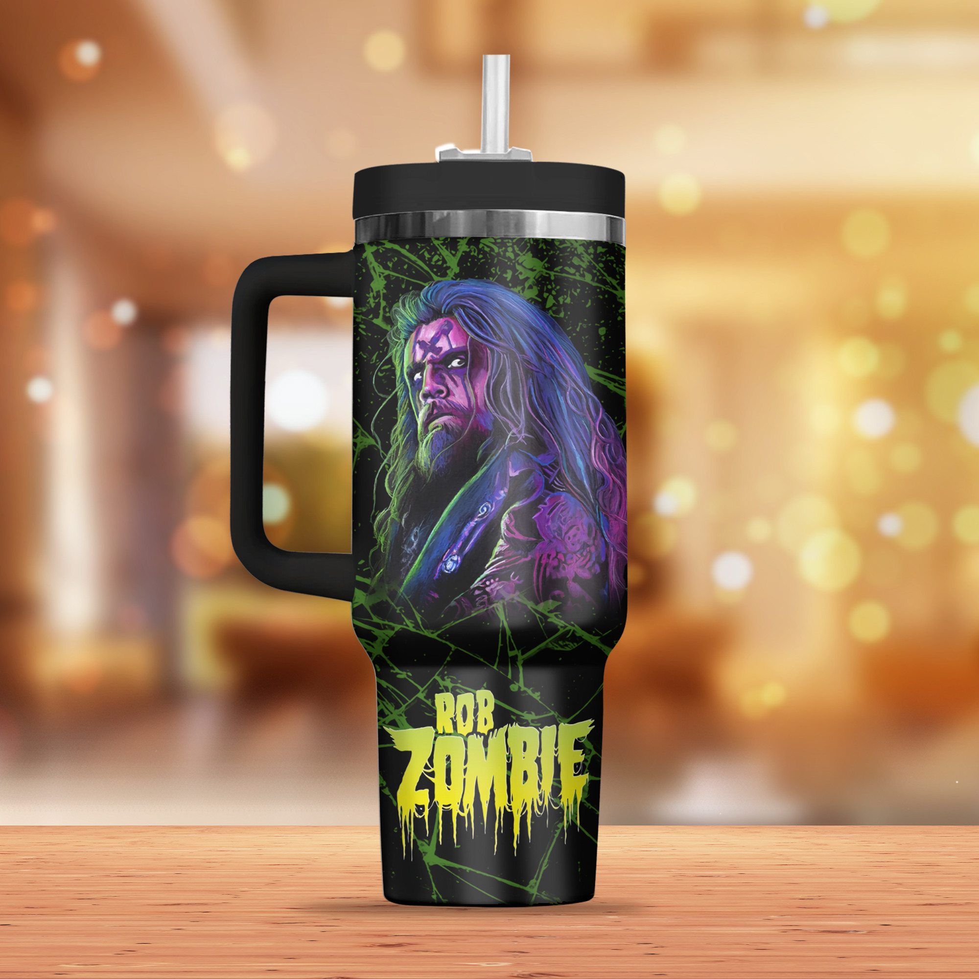 Rob Zombie Music Custom Stanley Cup 40 oz 30 oz Tumbler With Handle
