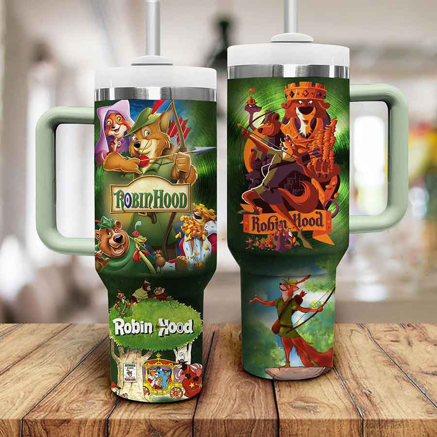 Robin Hood Cartoon Custom Stanley Cup 40 oz 30 oz Tumbler With Handle