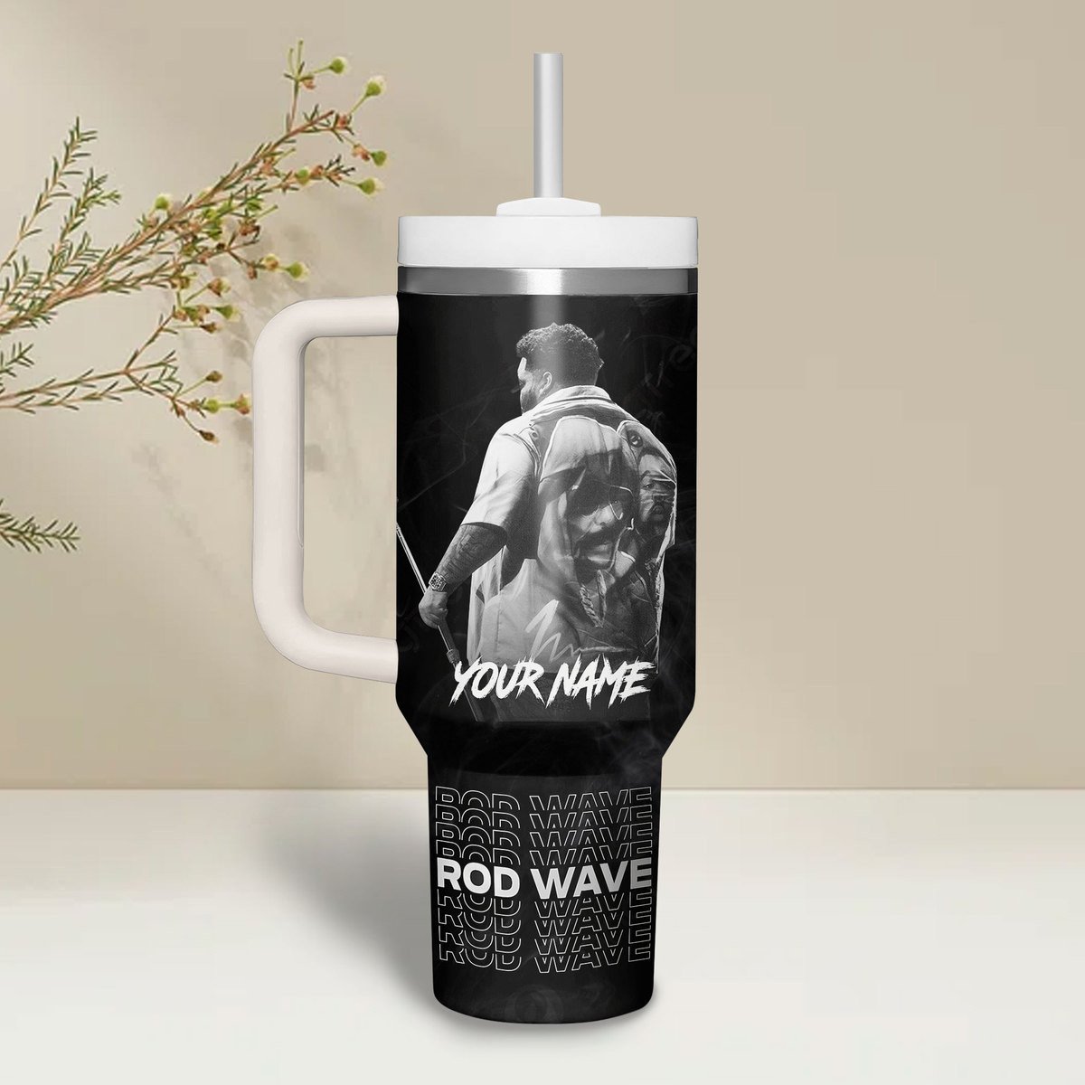 Rod Wave Music Custom Stanley Cup 40 oz 30 oz Tumbler With Handle
