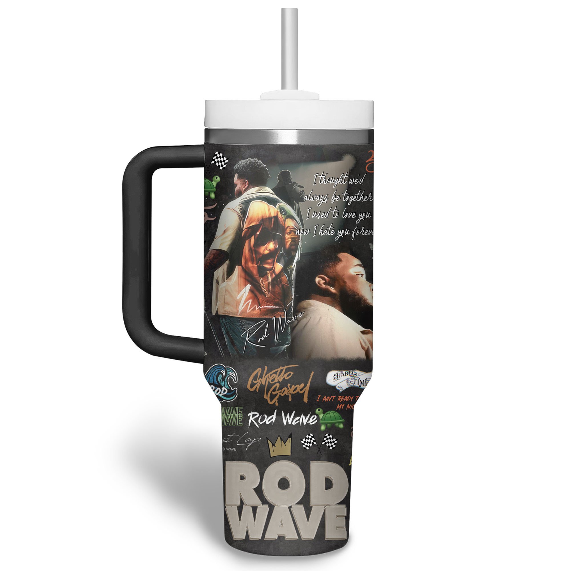 Rod Wave Music Custom Stanley Cup 40 oz 30 oz Tumbler With Handle