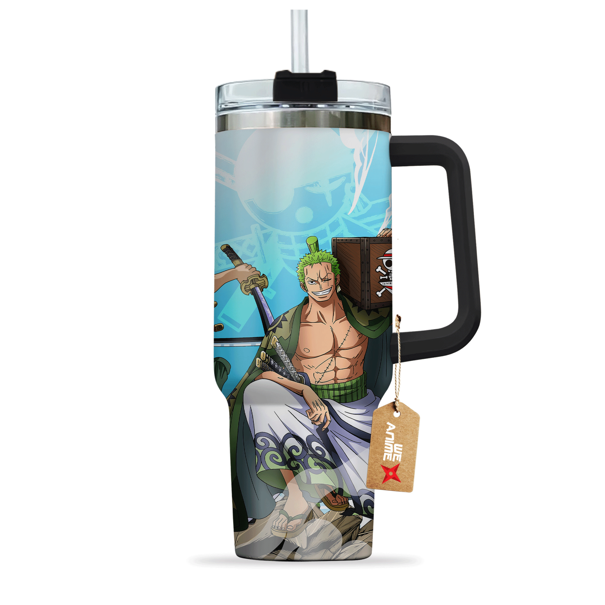 Roronoa Zoro One Piece Anime Custom Stanley Cup 40 oz 30 oz Tumbler With Handle