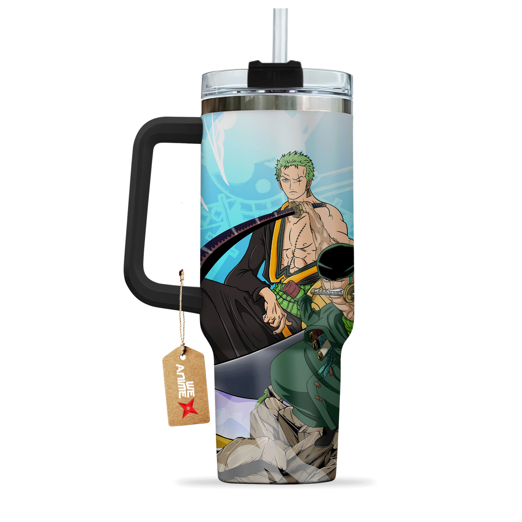 Roronoa Zoro One Piece Anime Custom Stanley Cup 40 oz 30 oz Tumbler With Handle