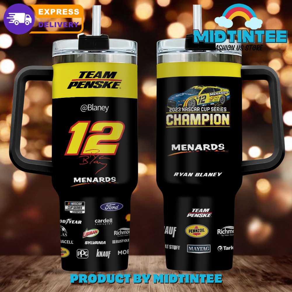 Ryan Blaney X Team Penske Narscar Cup Series Custom Stanley Cup 40 oz 30 oz Tumbler With Handle