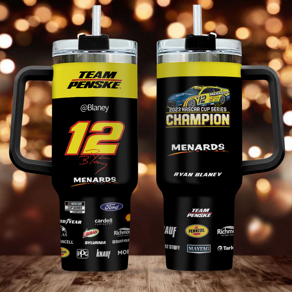 Ryan Blaney x Team Penske NASCAR Custom Stanley Cup 40 oz 30 oz Tumbler With Handle