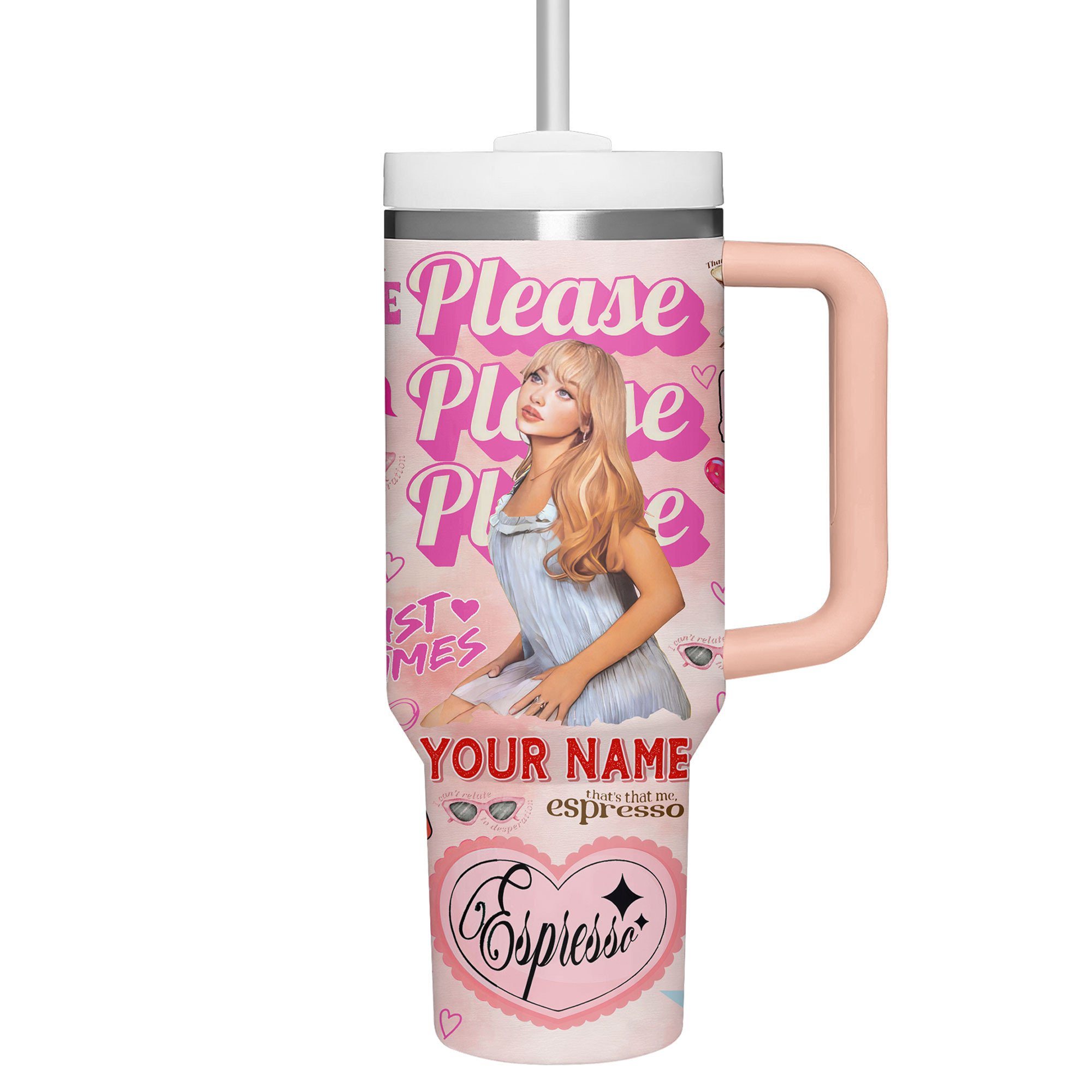 Sabrina Carpenter Music Custom Stanley Cup 40 oz 30 oz Tumbler With Handle
