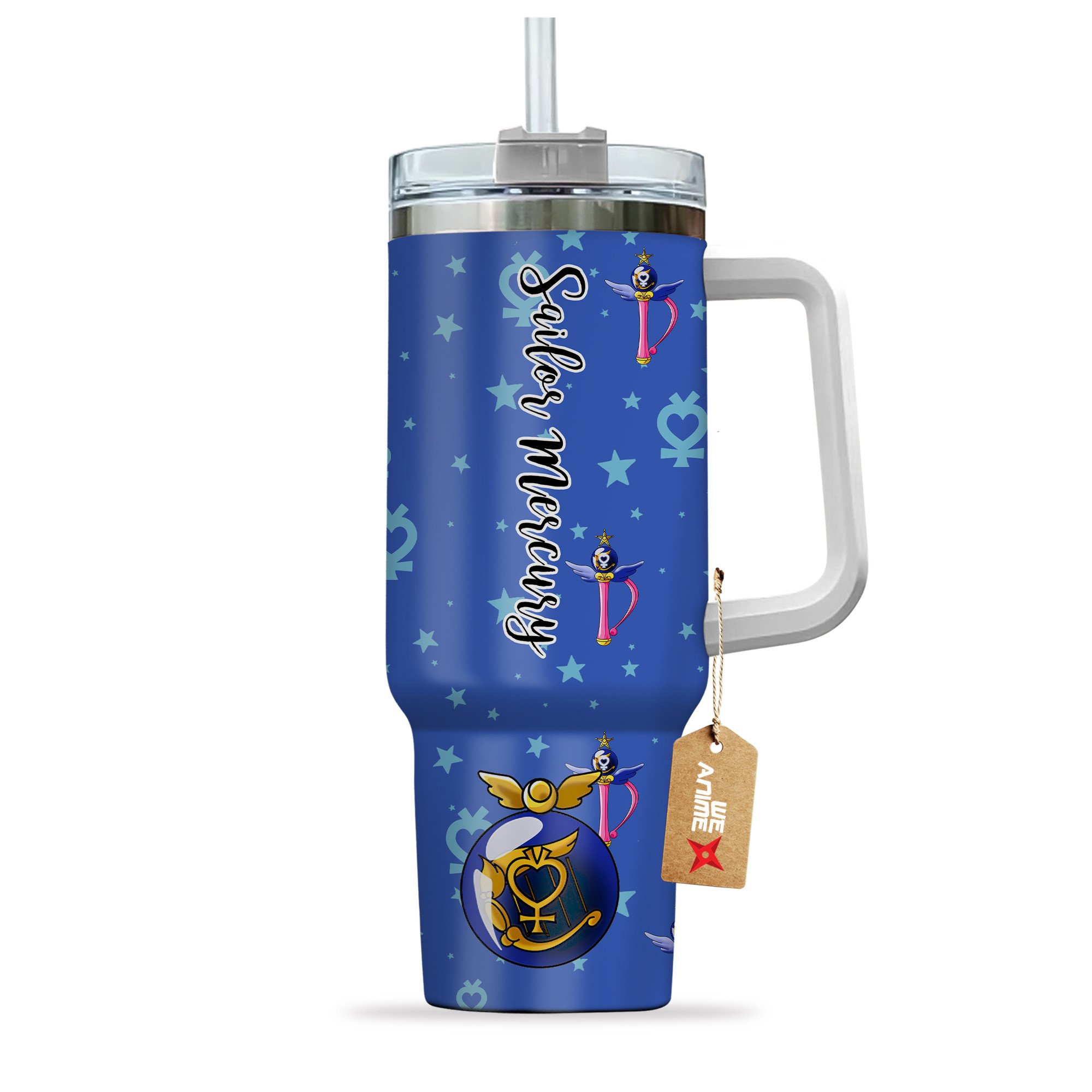 Sailor Mercury Sailor Moon Anime Custom Stanley Cup 40 oz 30 oz Tumbler With Handle