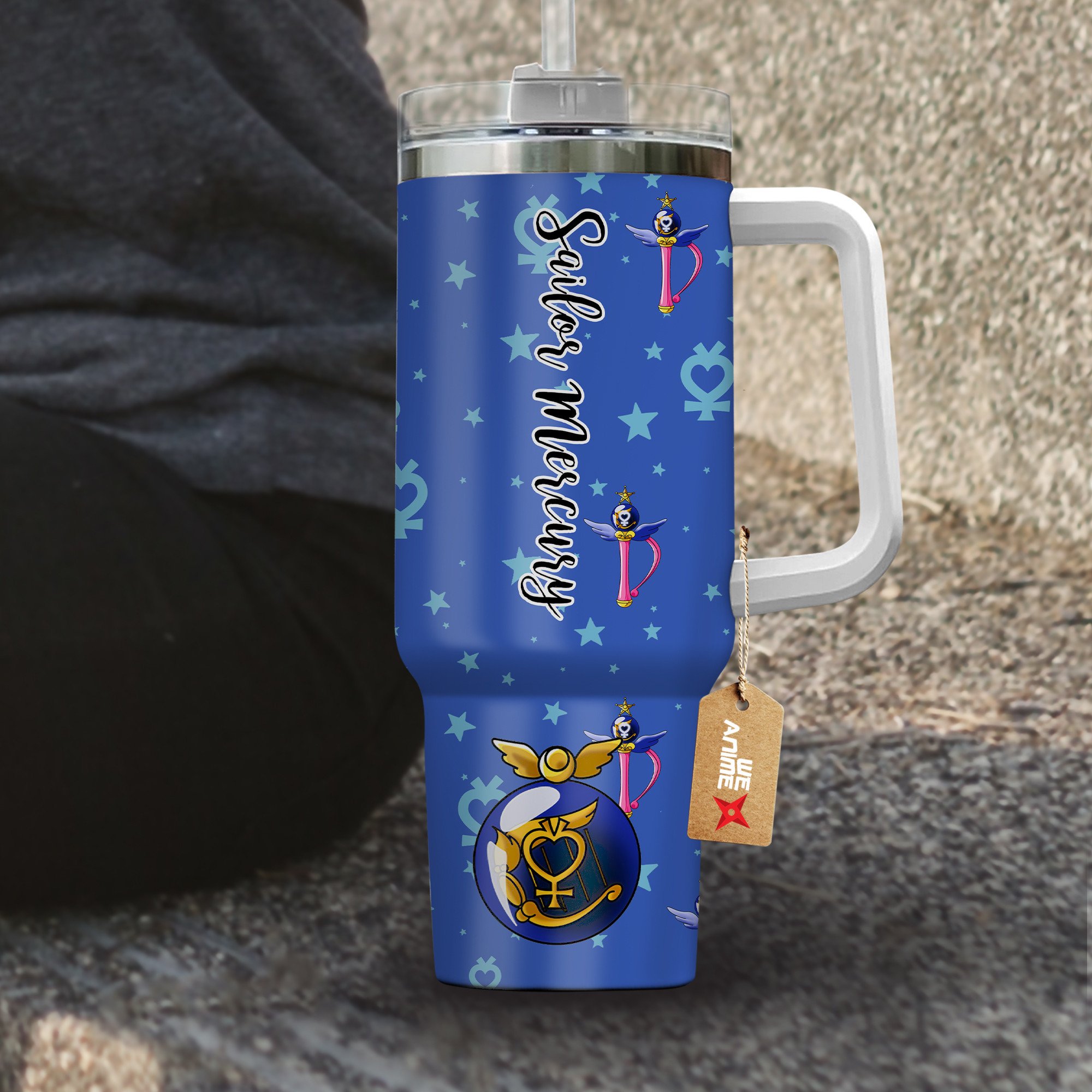 Sailor Mercury Sailor Moon Anime Custom Stanley Cup 40 oz 30 oz Tumbler With Handle