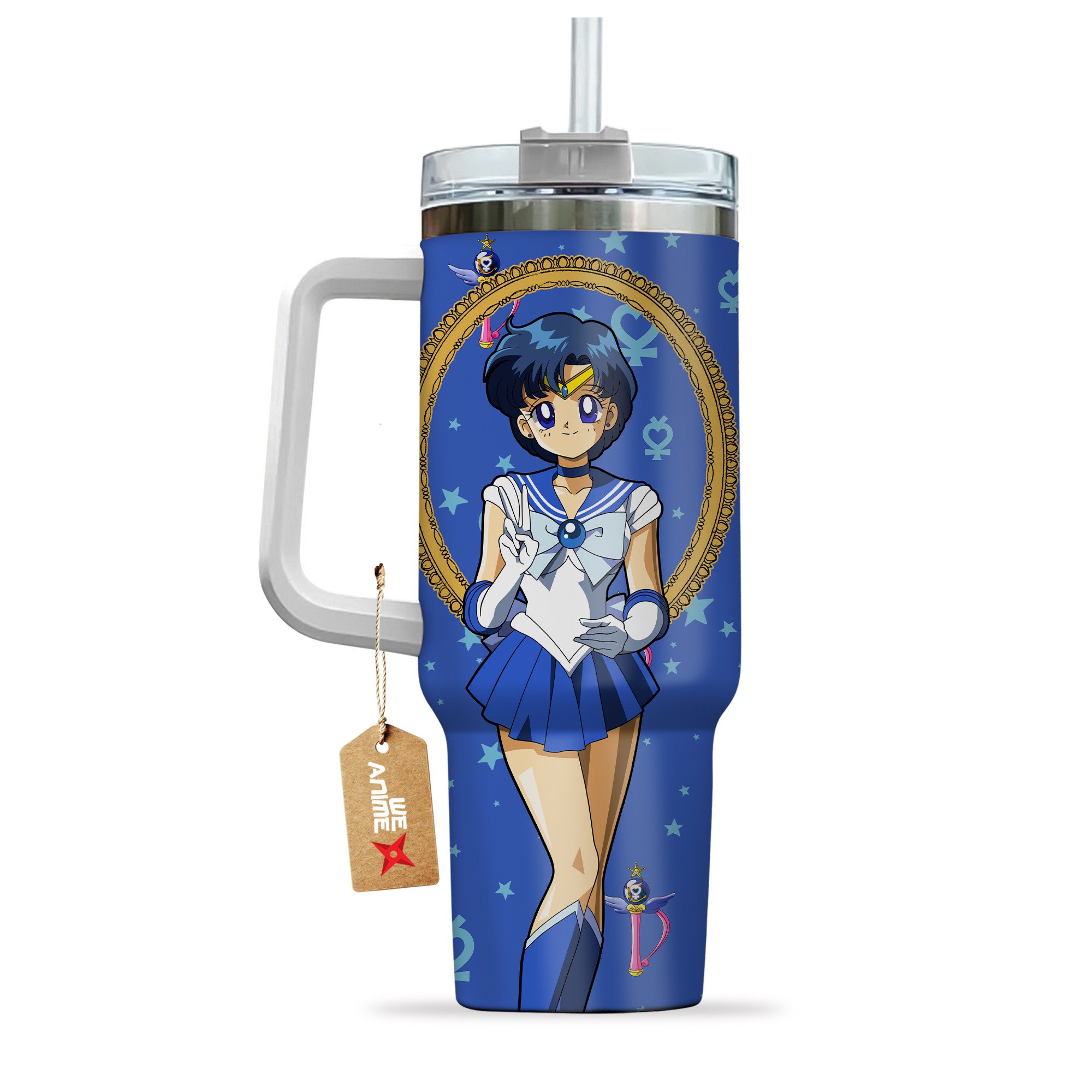 Sailor Mercury Sailor Moon Anime Custom Stanley Cup 40 oz 30 oz Tumbler With Handle