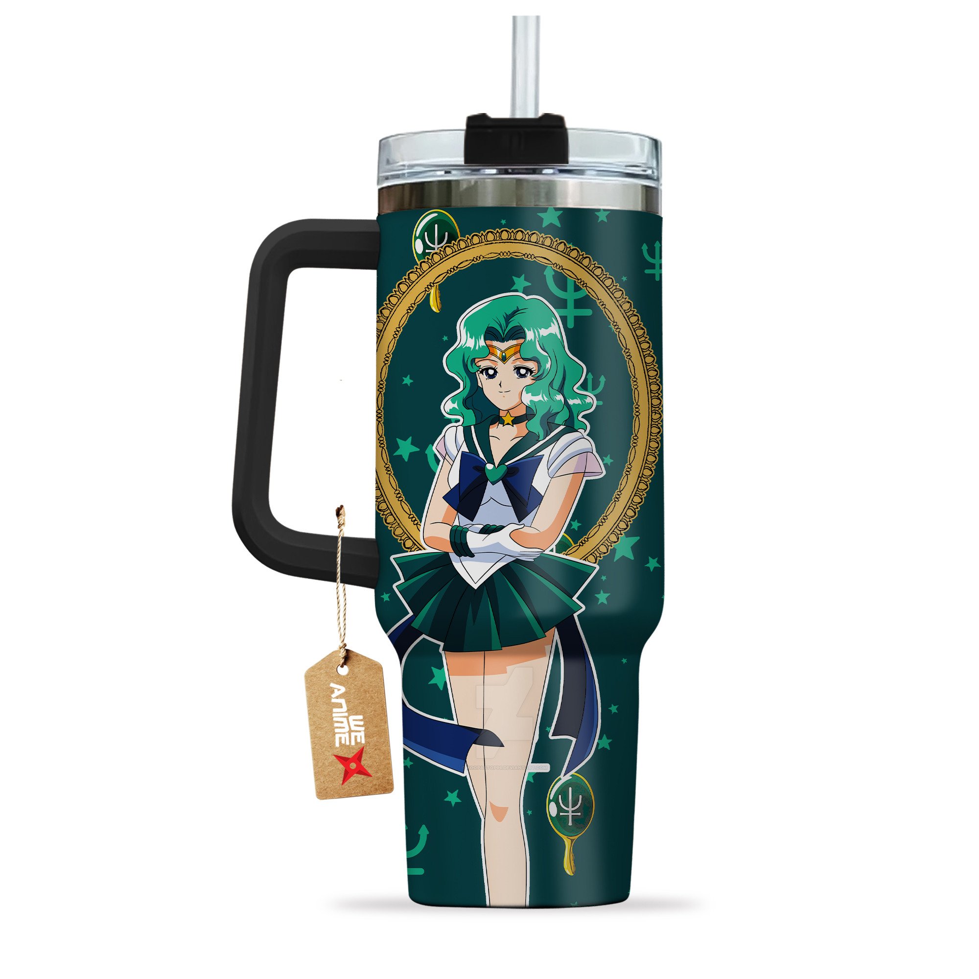 Sailor Neptune Sailor Moon Anime Custom Stanley Cup 40 oz 30 oz Tumbler With Handle
