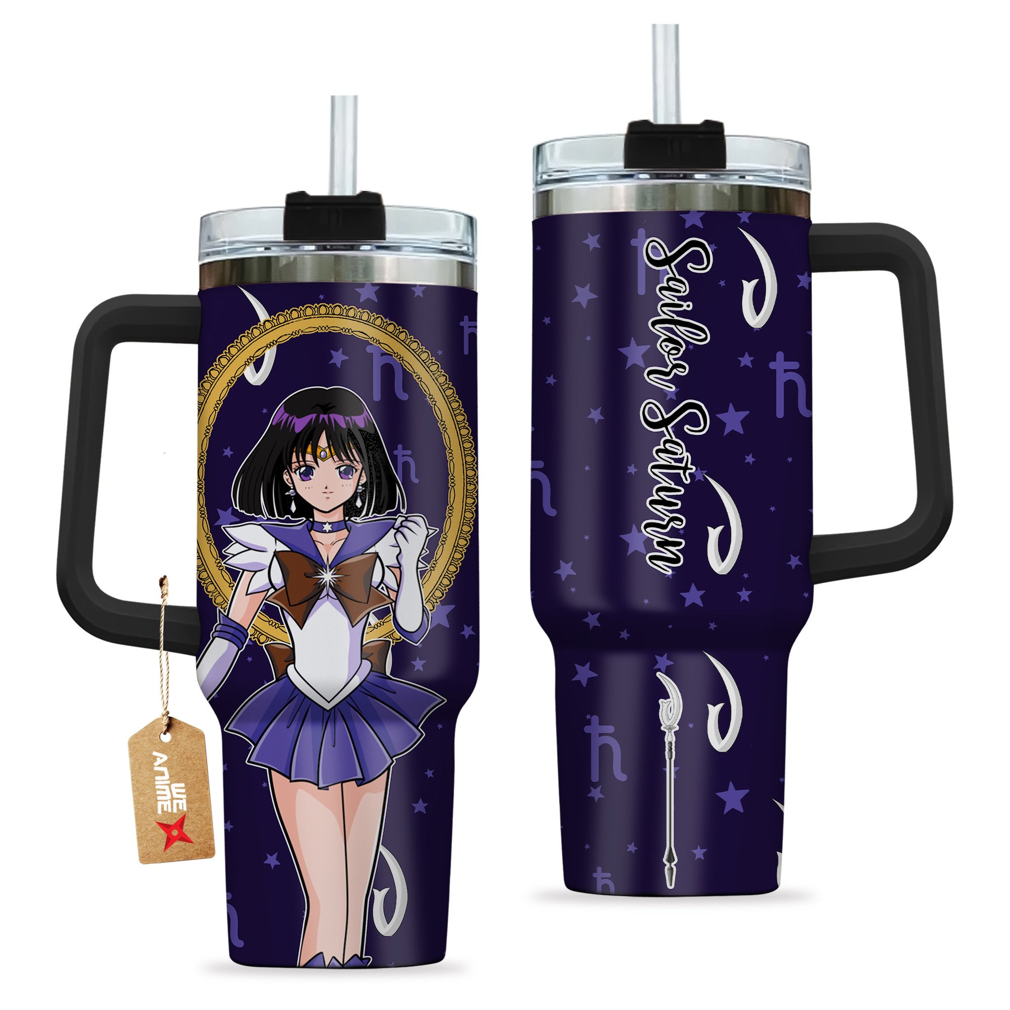 Sailor Saturn Hotaru Tomoe Sailor Moon Anime Custom Stanley Cup 40 oz 30 oz Tumbler With Handle