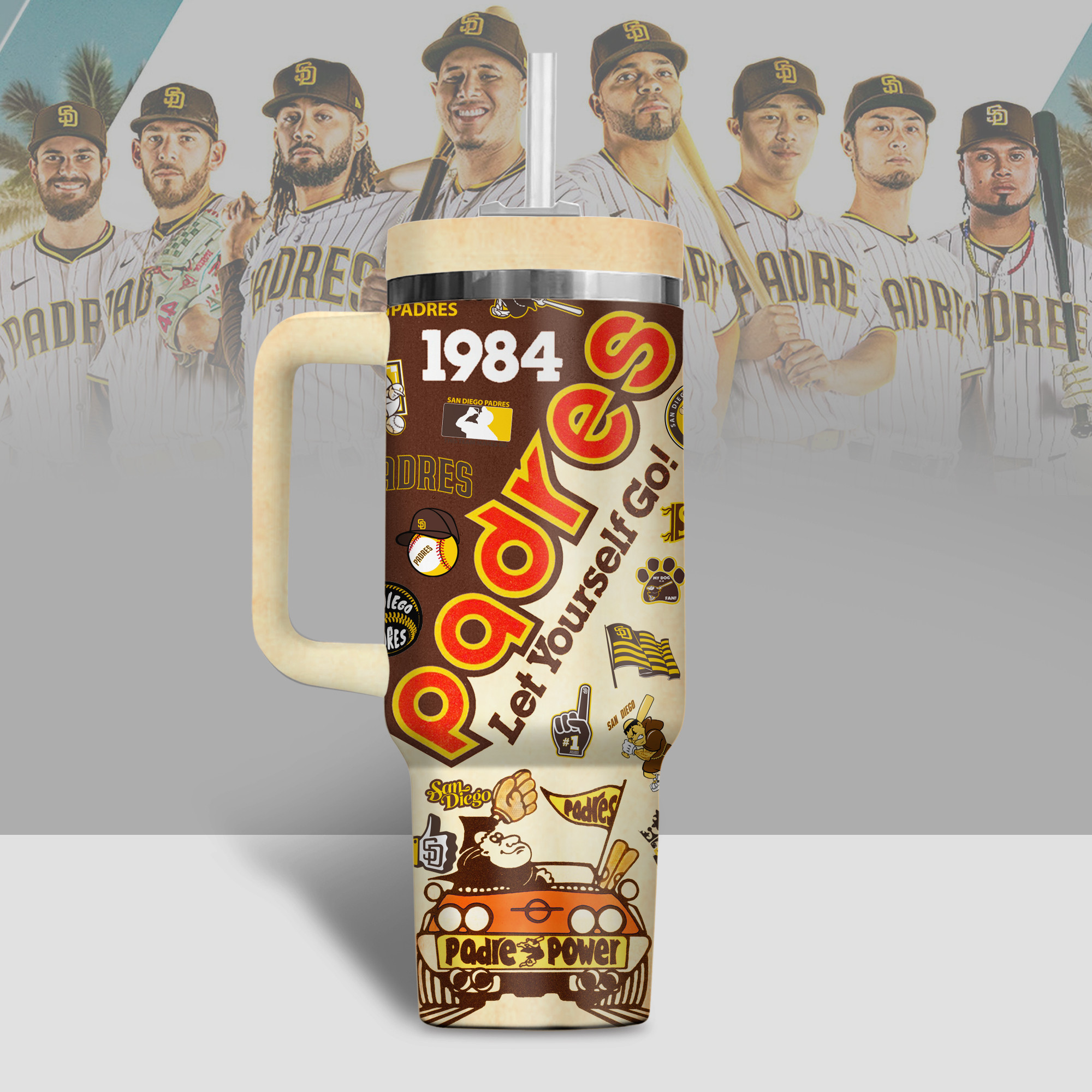 San Diego Padres MLB Custom Stanley Cup 40 oz 30 oz Tumbler With Handle