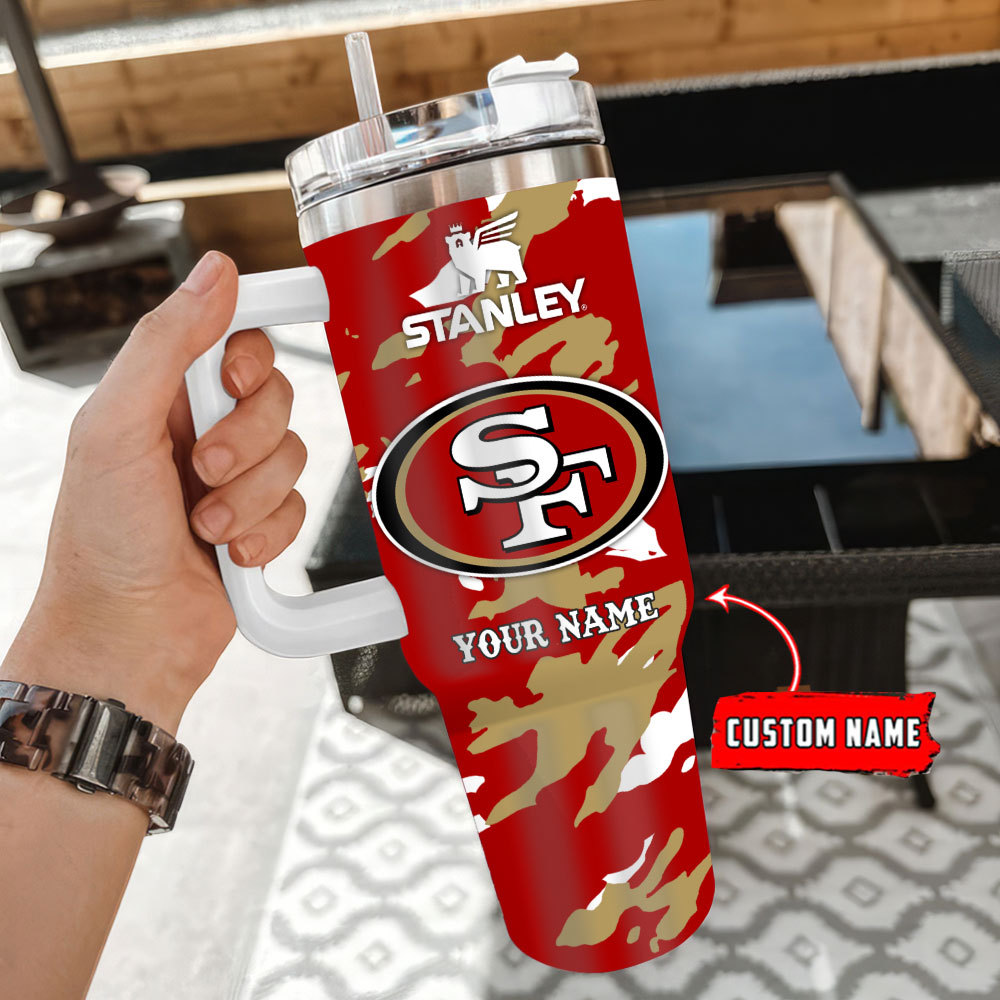 San Francisco 49ers NFL Custom Stanley Cup 40 oz 30 oz Tumbler With Handle